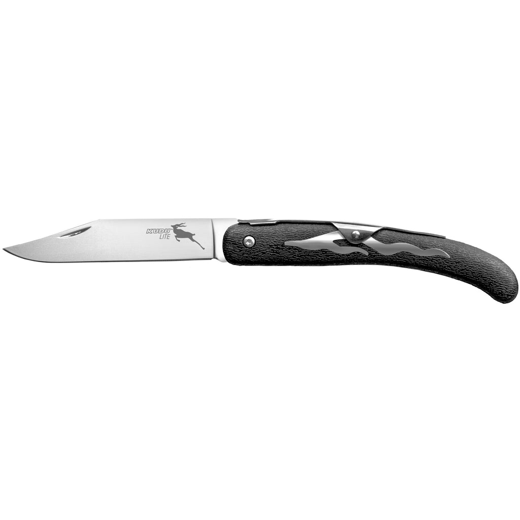 Cold Steel Kudu Lite Folding Knife - 4.25-inch Plain Edge, Black Handle, Model CS-20KJ