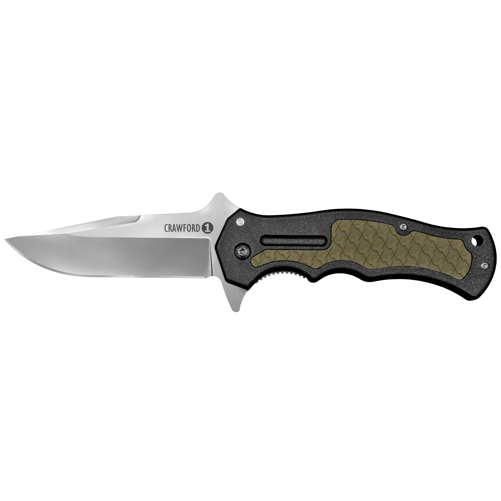 Cold Steel Crawford Model 1 Folding Knife with 3.5-Inch Blade and Green Handle