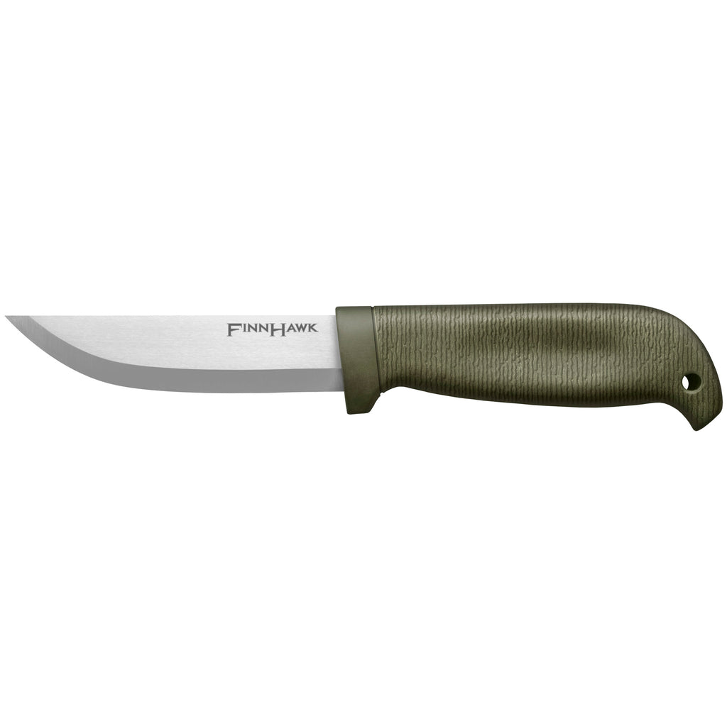 Cold Steel Finn Hawk Fixed Blade Knife with Plain Edge, 4-Inch Blade, Olive Drab Green Handle