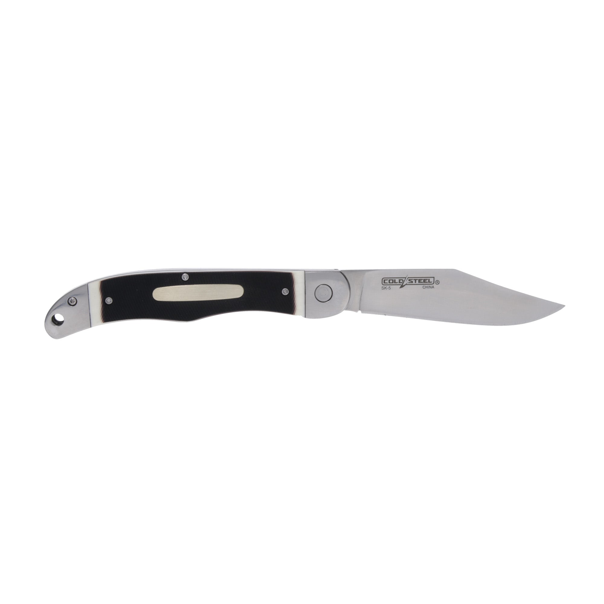 Cold Steel Ranch Boss II Folding Knife - 4-inch Clip Point Blade, High Carbon Steel, Faux Sawed Bone Handle