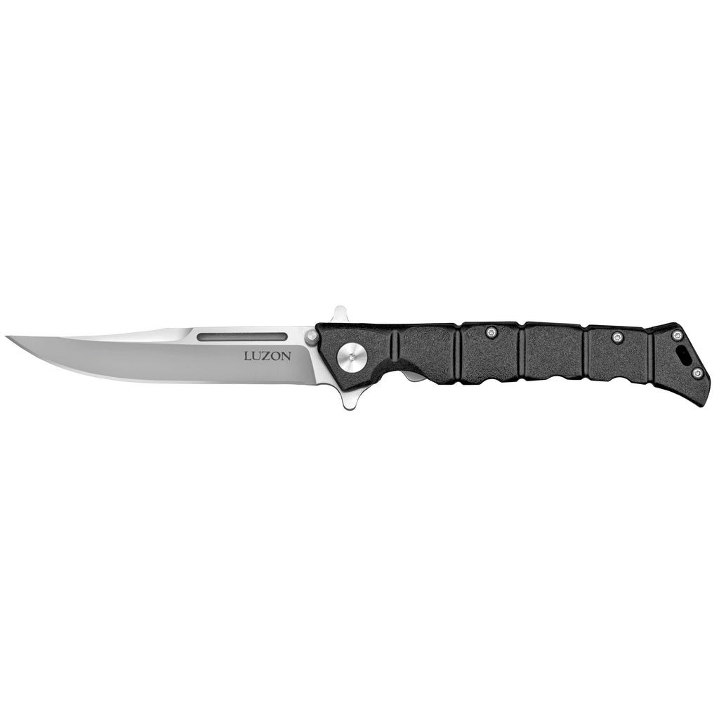 Cold Steel Medium Luzon Folding Knife with Black Handle and Plain Edge