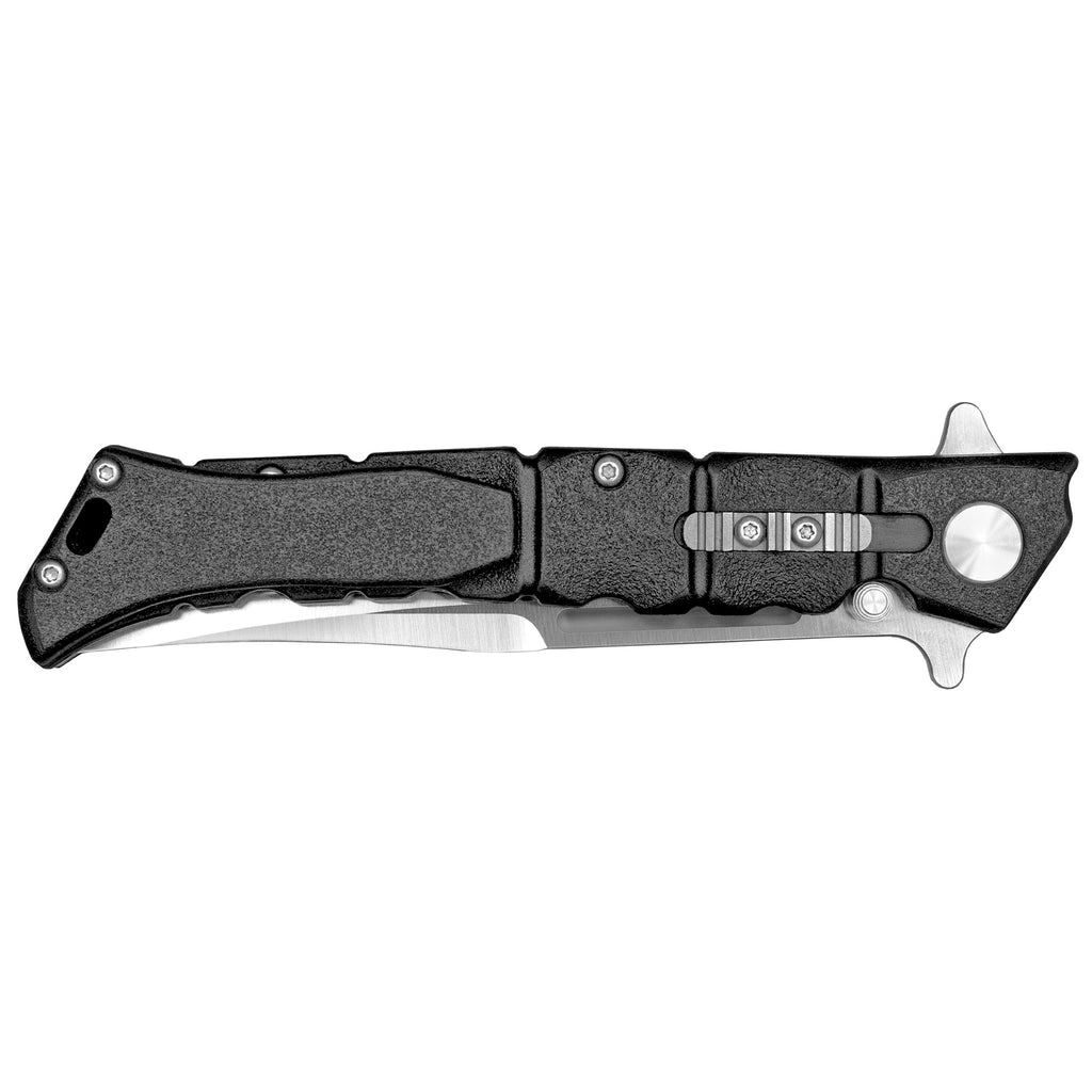 Cold Steel Medium Luzon Folding Knife with Black Handle and Plain Edge