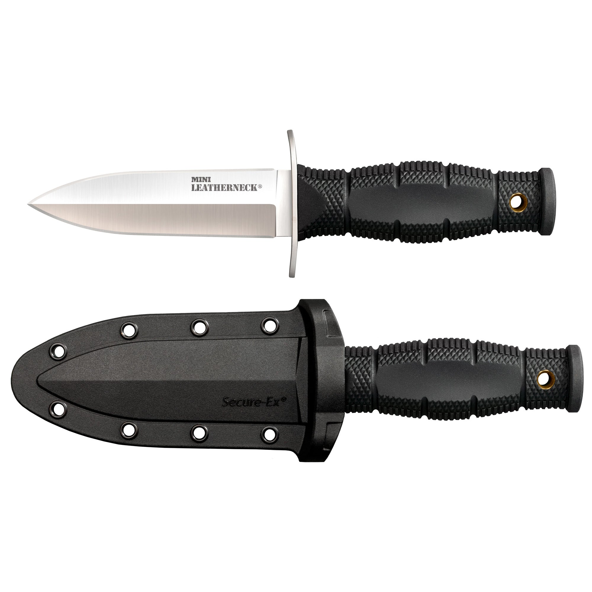Cold Steel Mini Leatherneck Series Fixed Blade Knife with 3.5-Inch Blade and Black Kray-Ex Handle