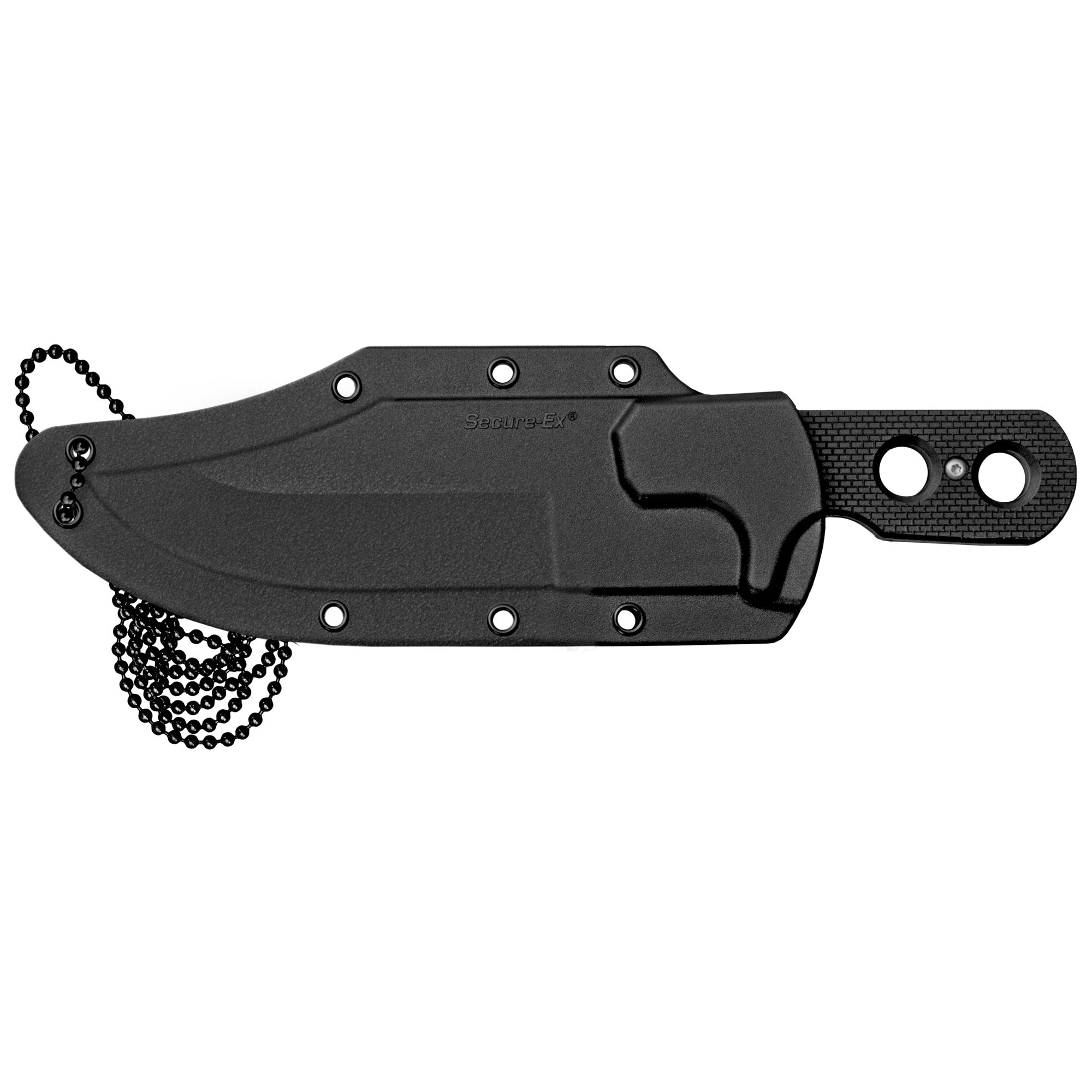 Cold Steel Mini Tac Bowie Fixed Blade Knife with Sheath - 3.625-inch Plain Edge, Black Handle
