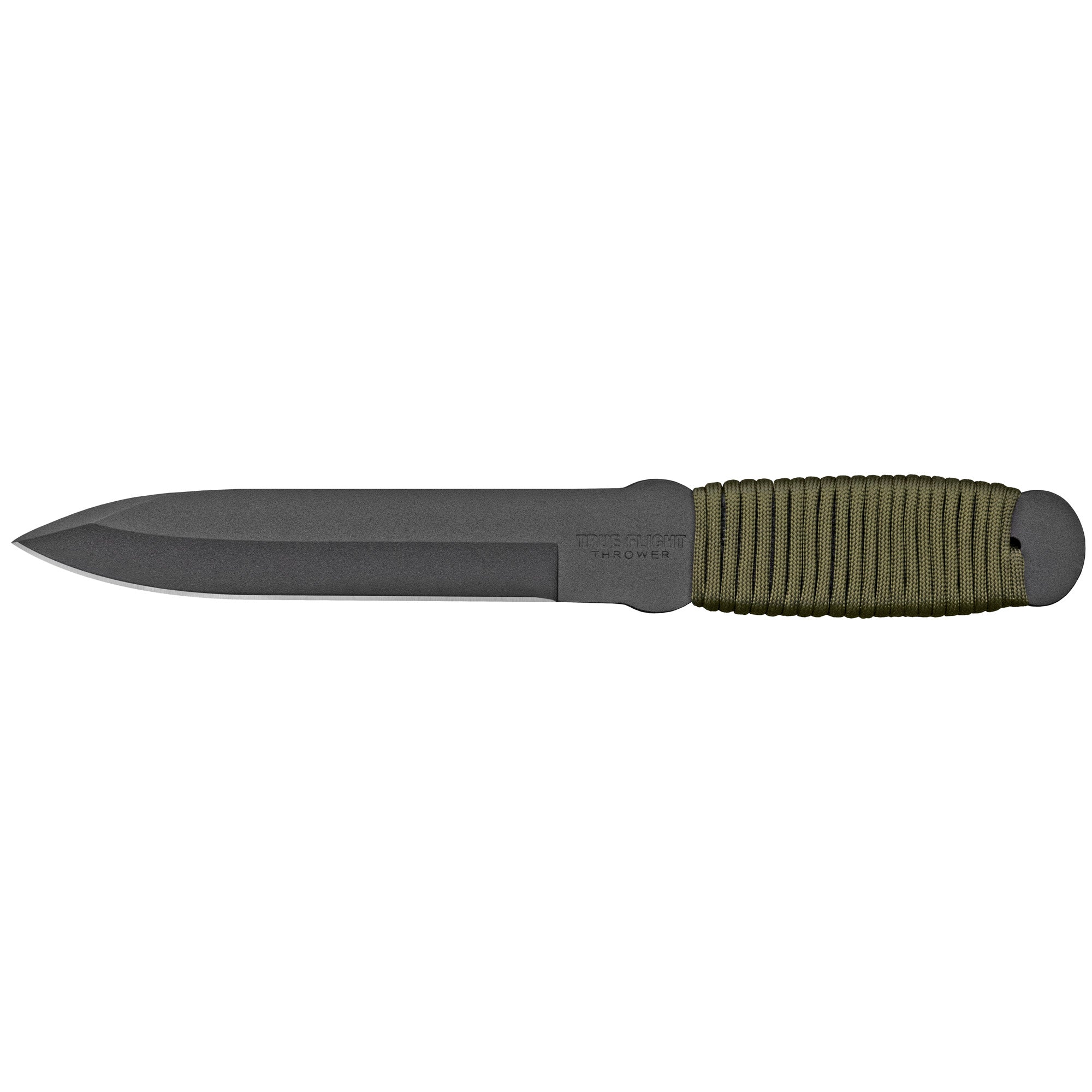 Cold Steel True Flight Thrower Fixed Blade Knife with Sheath – 6.75 inch Black Carbon Steel Thrower