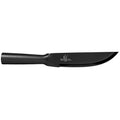 Cold Steel Bushman Fixed Blade Knife with Sheath - 7 Inch SK-5 High Carbon Steel, Black Handle and Blade