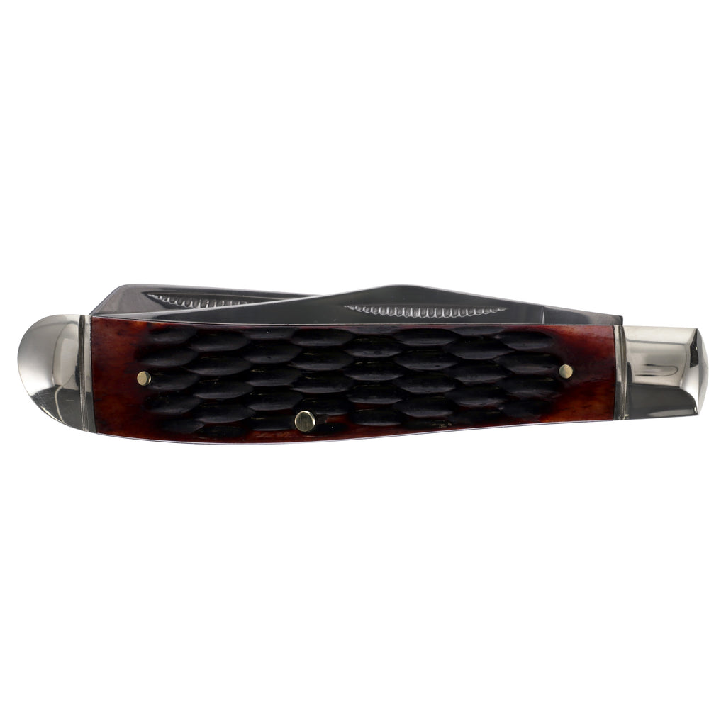 Cold Steel Mini Trapper Folding Knife with Bone Handles and 8Cr13MoV Steel
