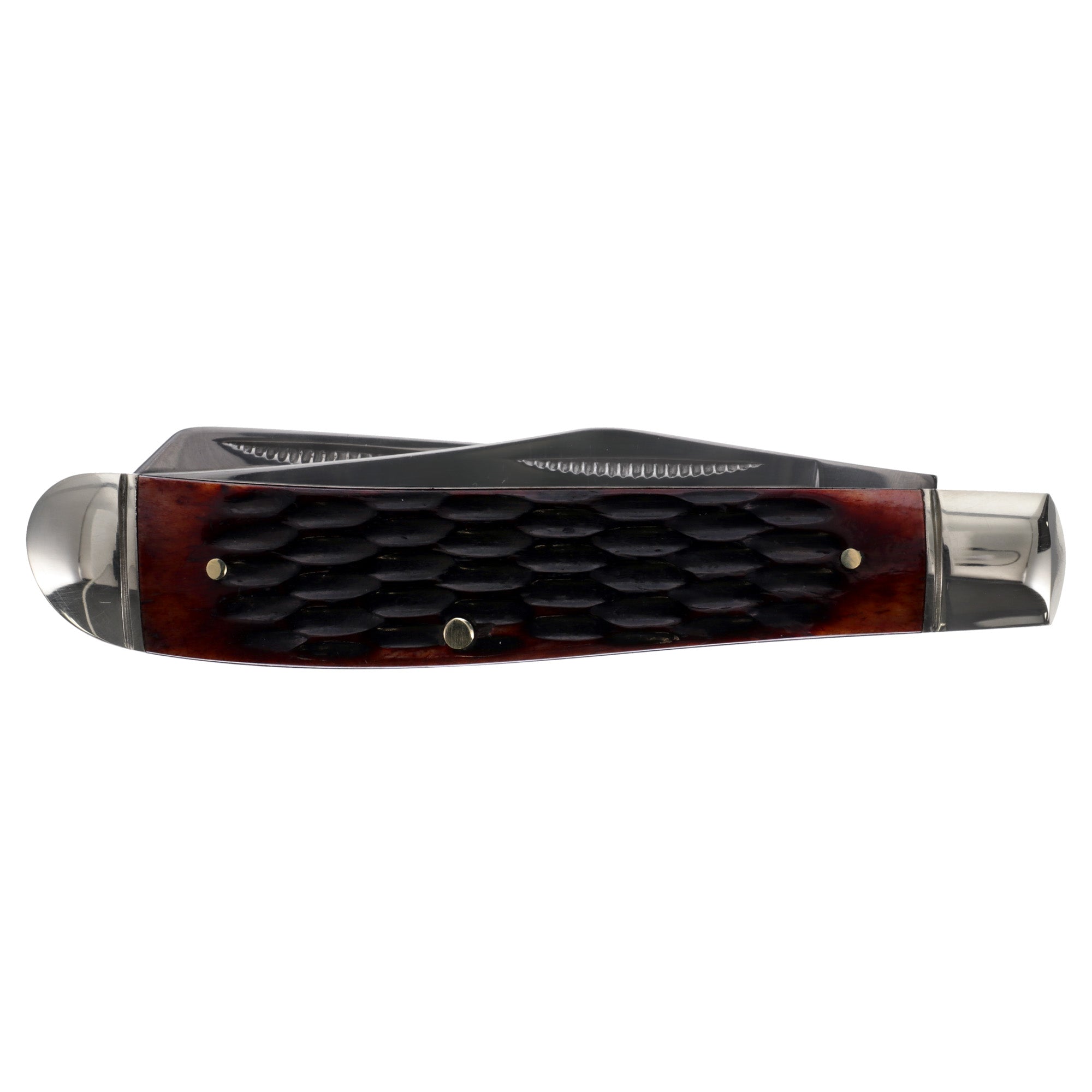 Cold Steel Mini Trapper Folding Knife with Bone Handles and 8Cr13MoV Steel