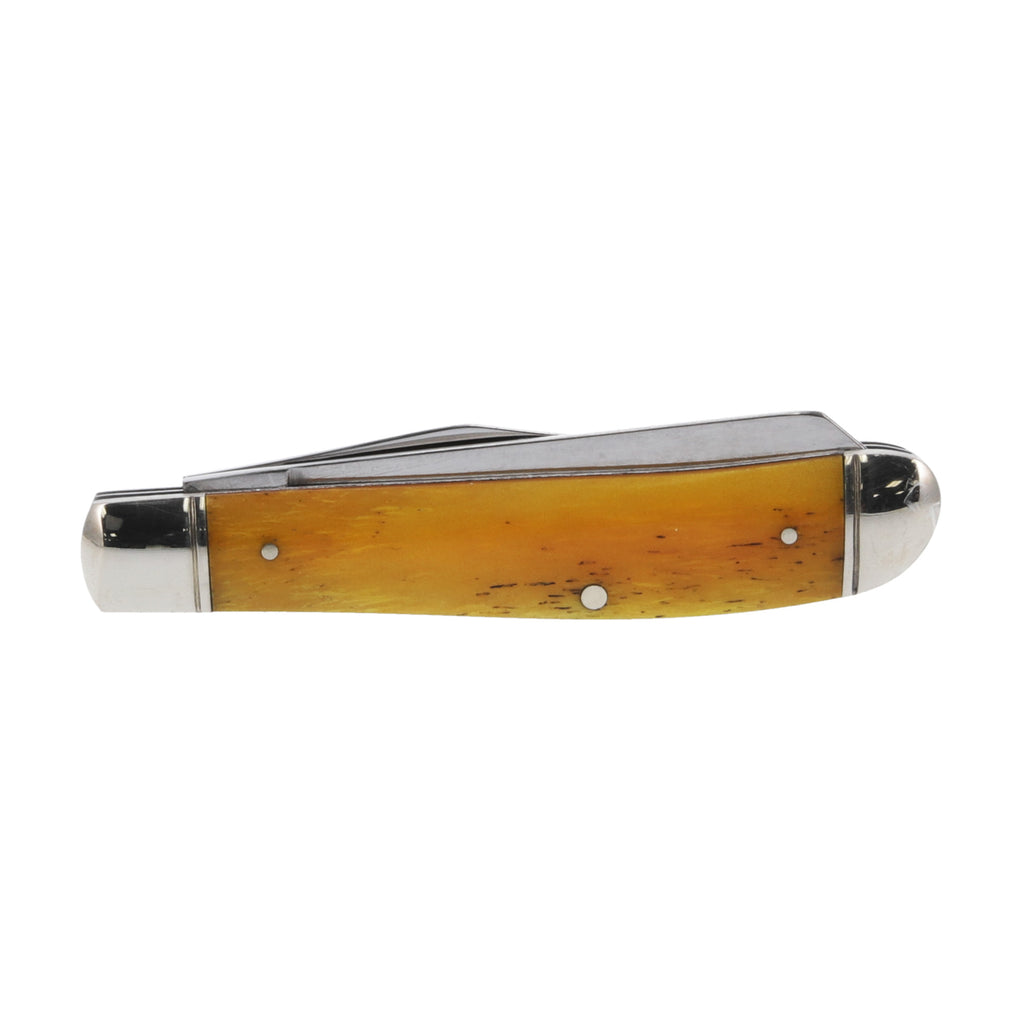 Cold Steel Mini Trapper Folding Knife with Bone Handles and 8Cr13MoV Blade
