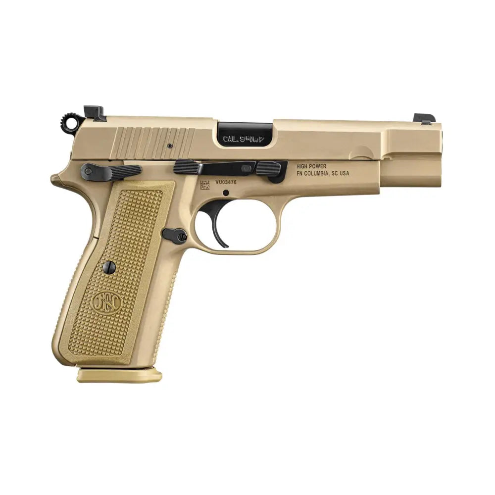 FN High Power 9mm Pistol with Flat Dark Earth Finish and Two Magazines