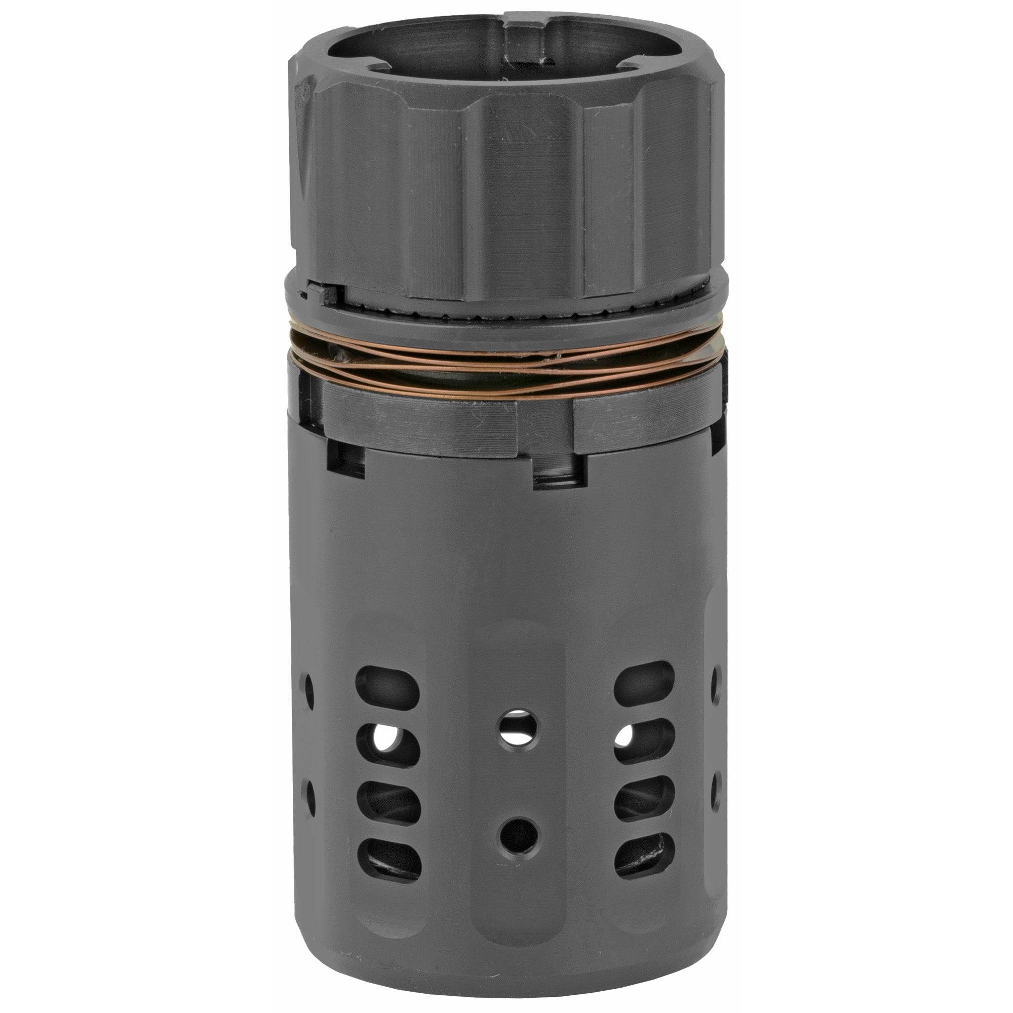 Dead Air Armament Pyro 2.0 Muzzle Brake - Black, Reduces Flash and Recoil