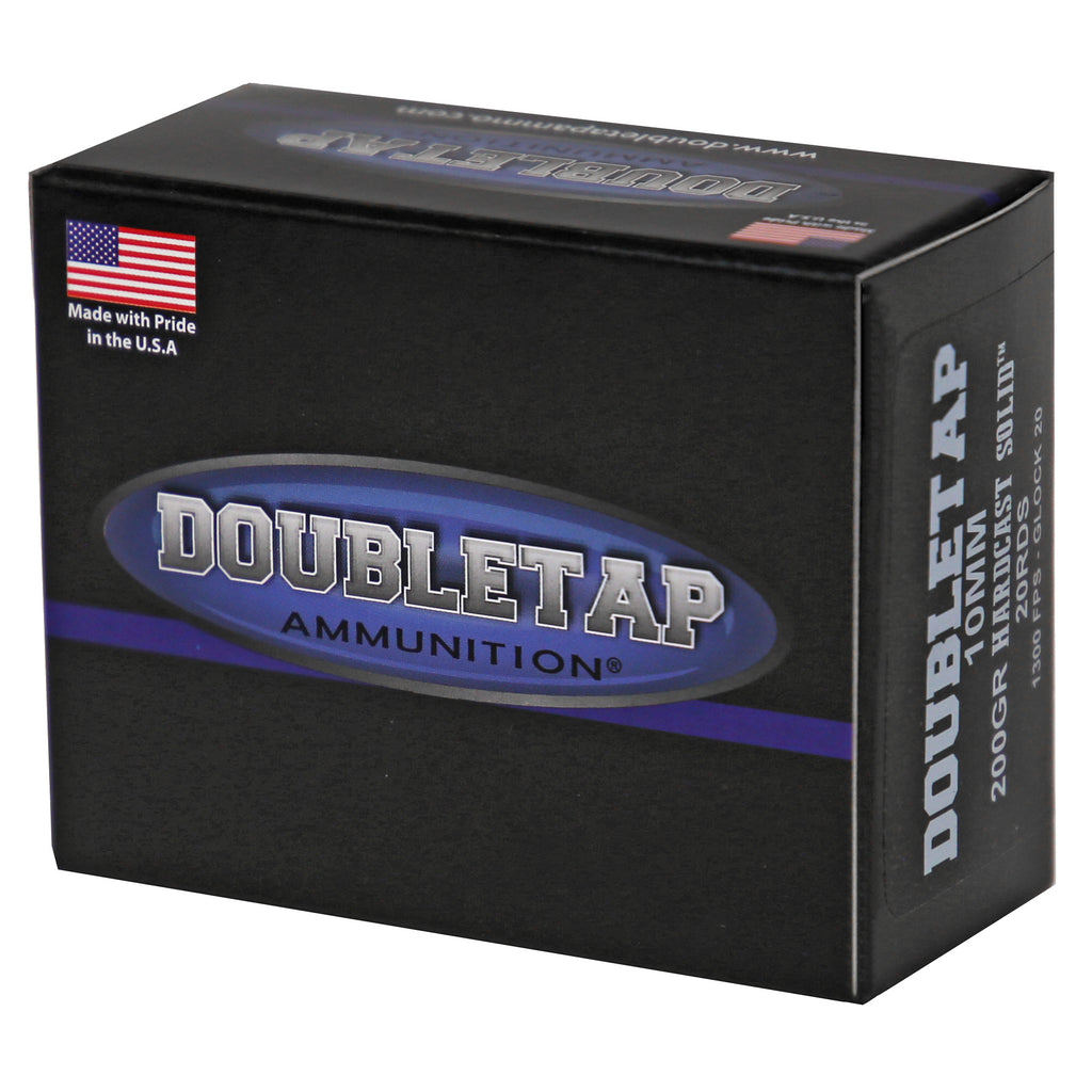 DoubleTap Ammunition 10mm 200 Grain Hardcast Solid Bullet - Deep Penetration Load for Hunting and Defense