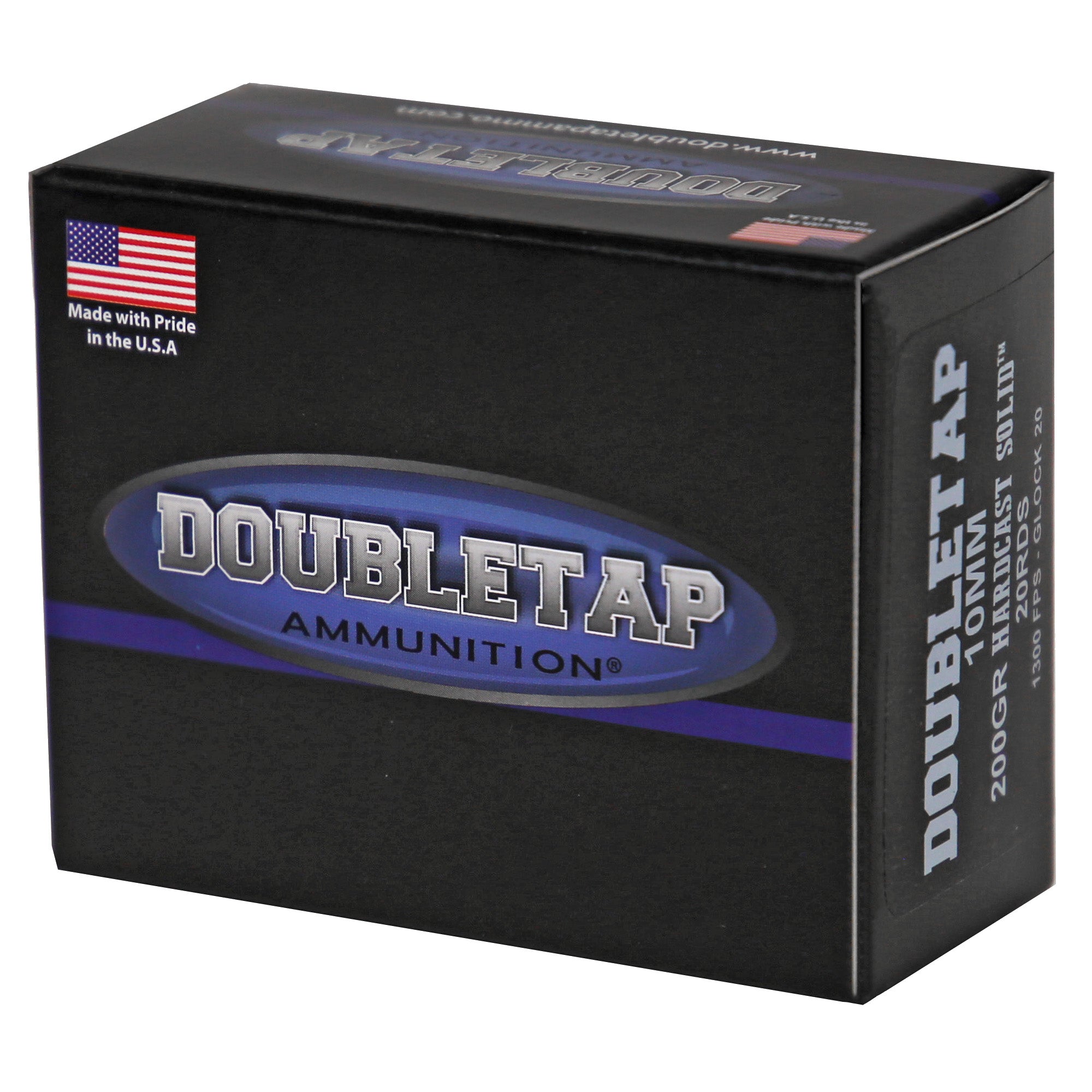 DoubleTap Ammunition 10mm 200 Grain Hardcast Solid Bullet - Deep Penetration Load for Hunting and Defense