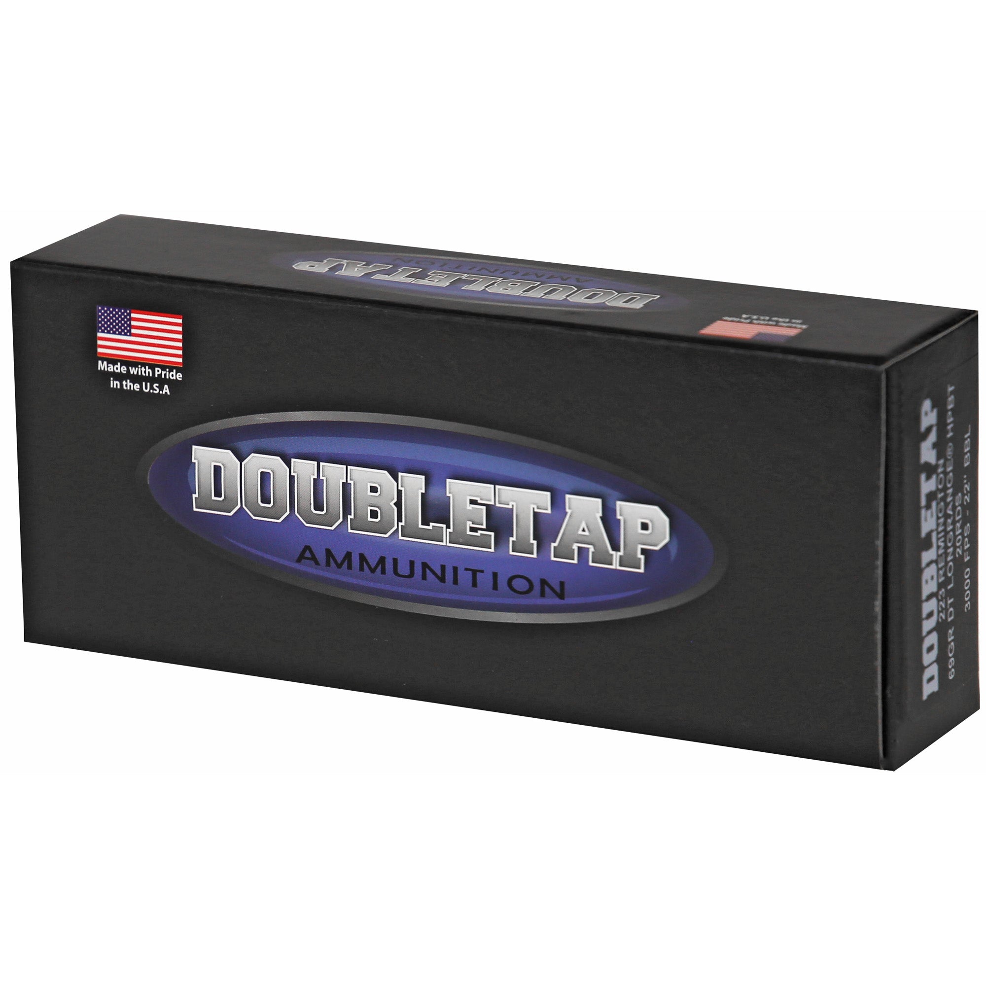 DoubleTap Ammunition 223 Remington Long Range 69-Grain Boat Tail Hollow Point – 20 Rounds