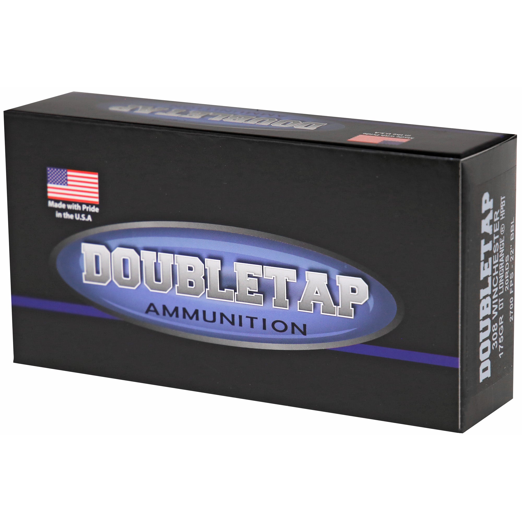 DoubleTap Ammunition 308 Winchester 175 Grain Boat Tail Hollow Point – Long Range Performance