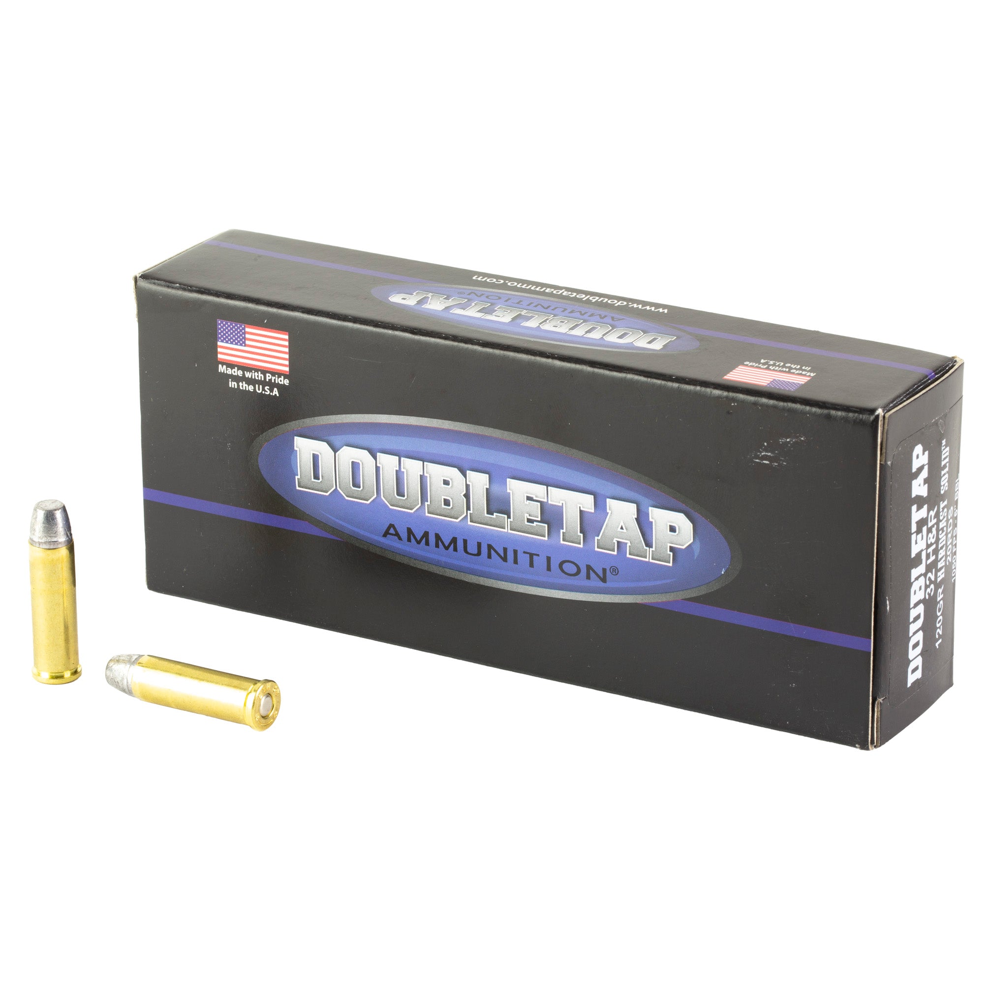 DoubleTap Ammunition 32 H&R 120 Grain Hardcast Solid Round – Ideal for Hunting and Defense in Dense Woods