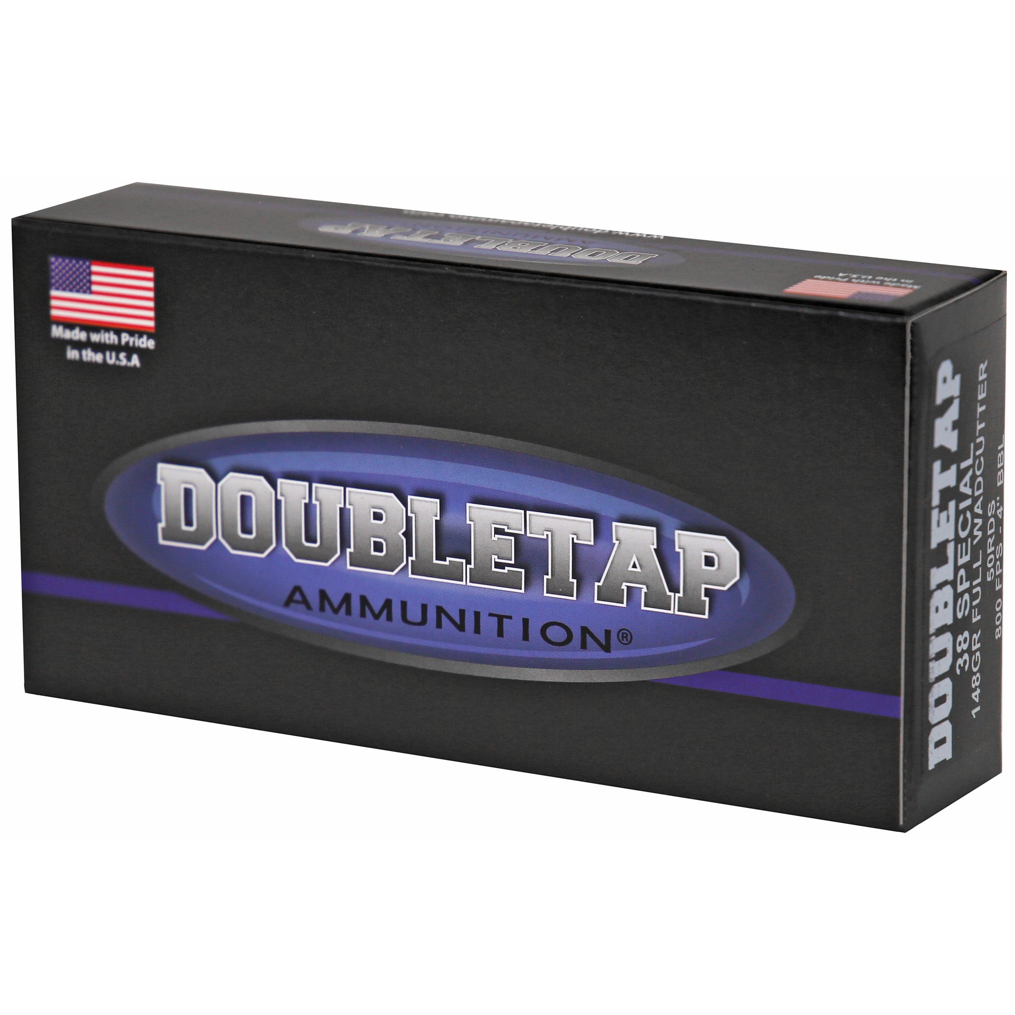DoubleTap Ammunition 38S148T50 148-Grain Lead Wadcutter Ammunition for Accurate Shooting