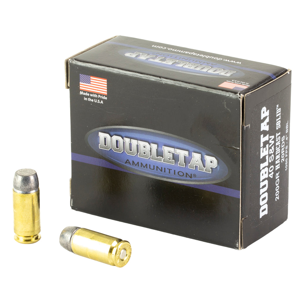 DoubleTap Ammunition 40 S&W 200-Grain Hardcast Solid Ammunition - Pack of 20