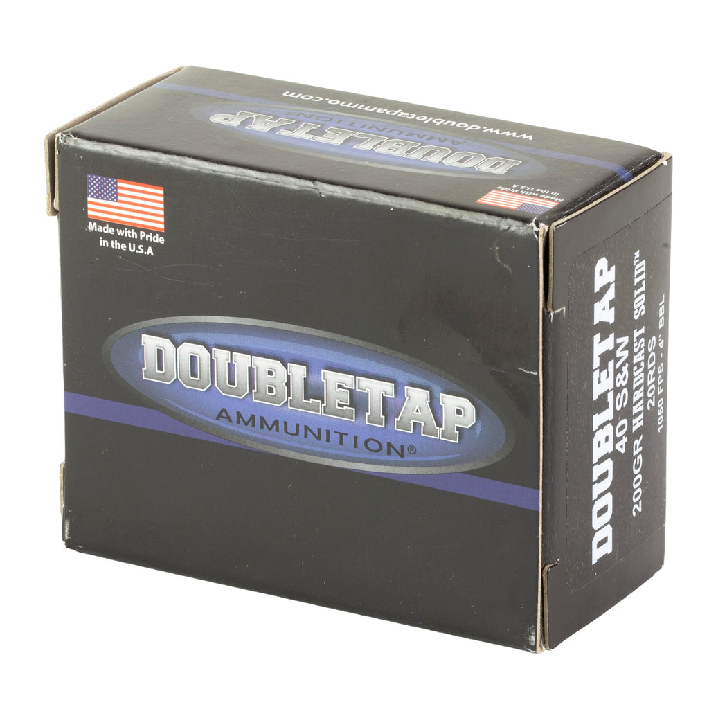 DoubleTap Ammunition 40 S&W 200-Grain Hardcast Solid Ammunition - Pack of 20