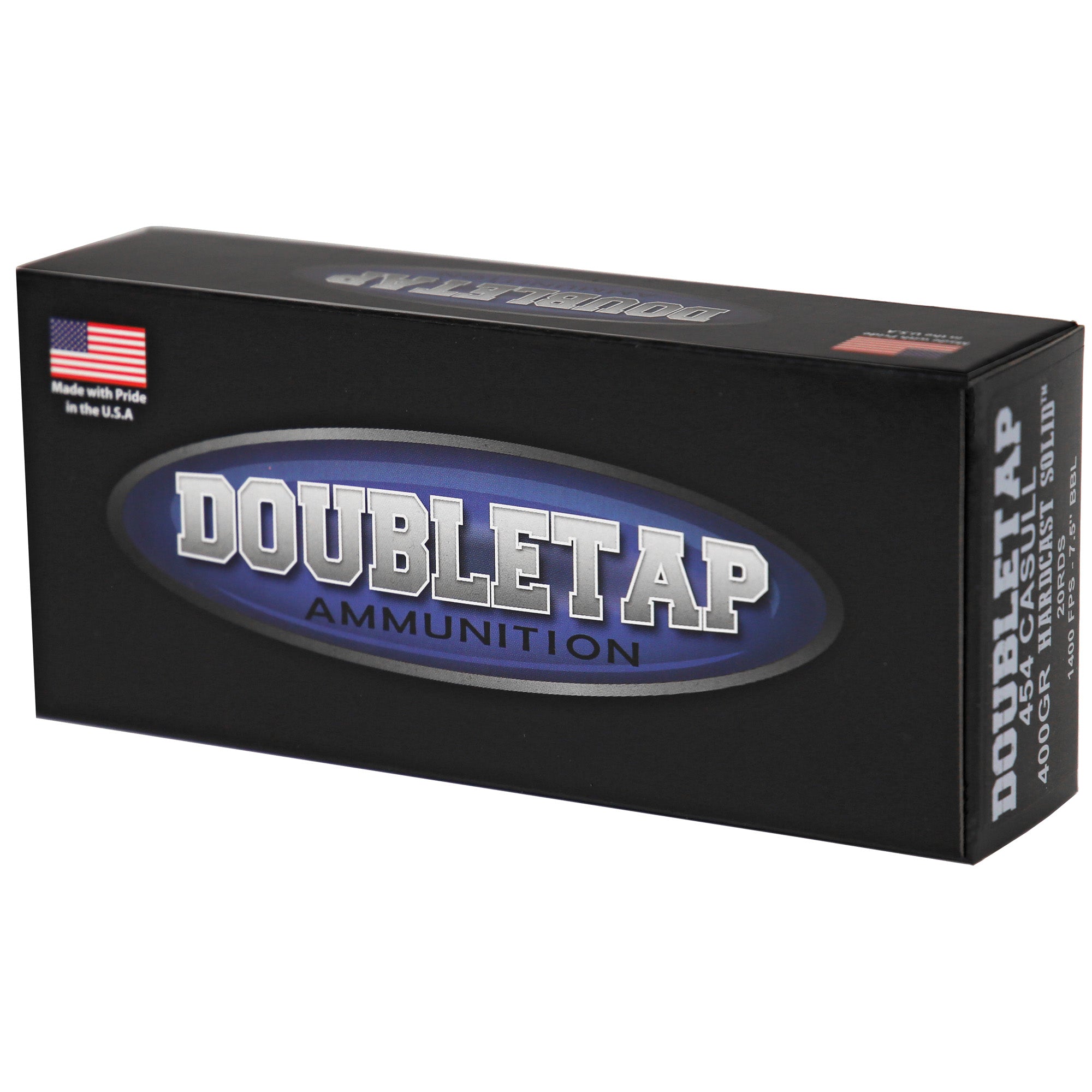 DoubleTap Ammunition 454 Casull Hardcast Solid 400-Grain Wide Flat Nose Bullet