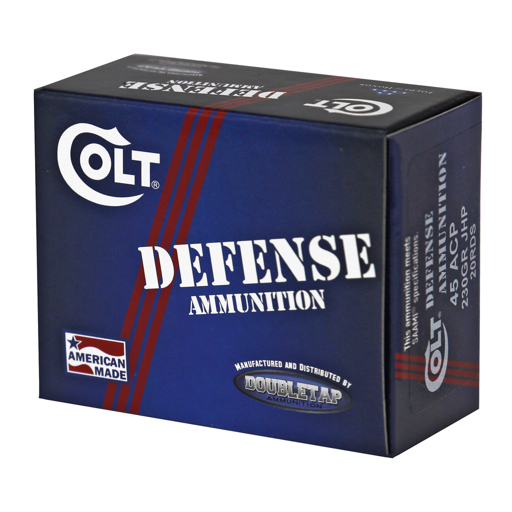 DoubleTap Ammunition Colt Defense .45 ACP 230 Grain Hollow Point - 20 Rounds Per Box