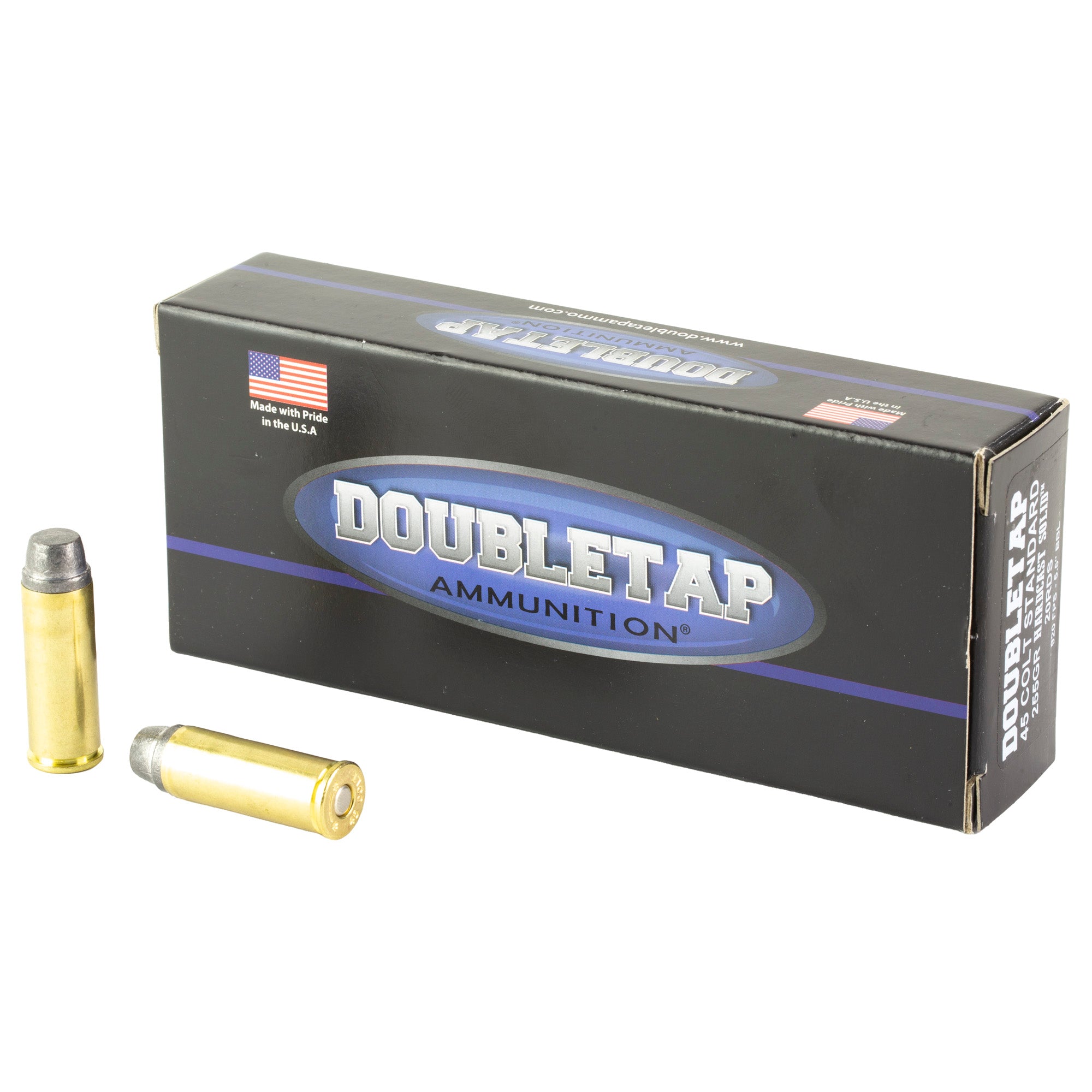 DoubleTap Ammunition 45 Colt Hardcast Solid 255 Grain - Reliable Revolver Load for Woods Use