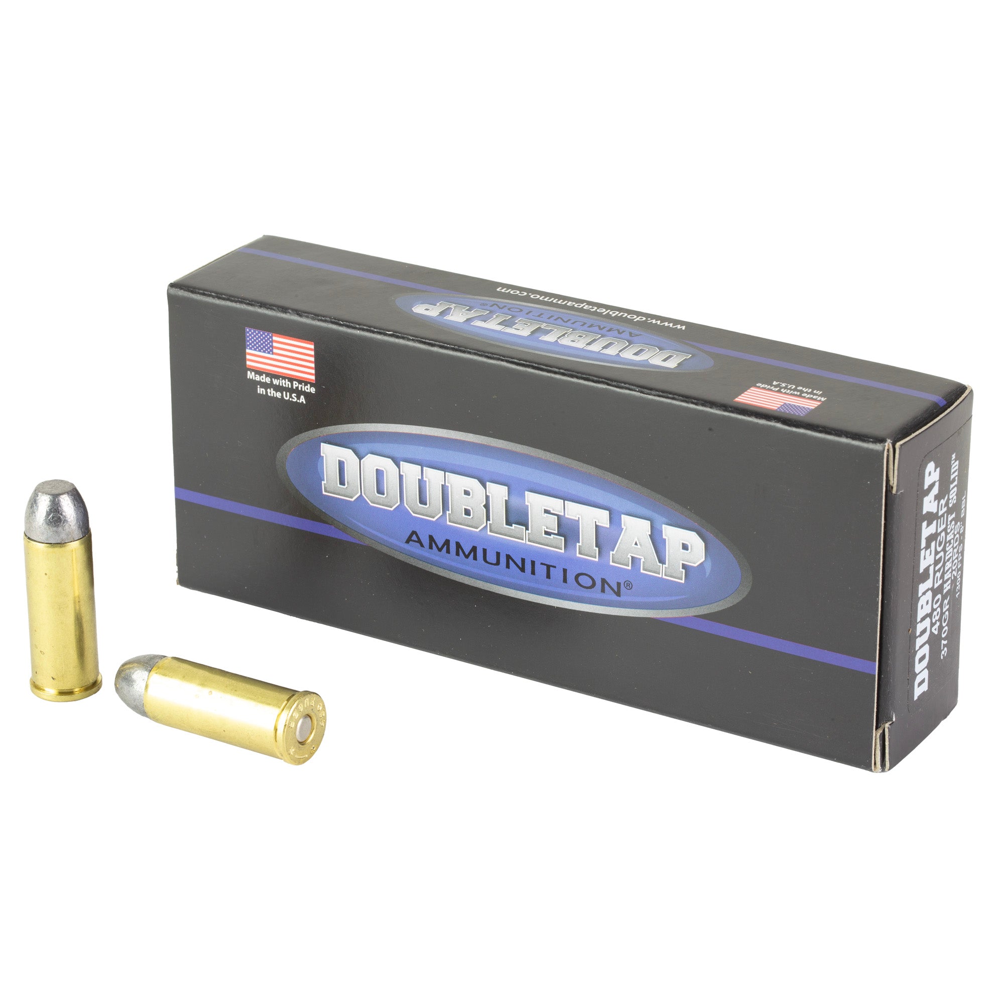 DoubleTap Ammunition 480 Ruger Hardcast Solid 370-Grain – Ideal for Big Game and Woods Defense