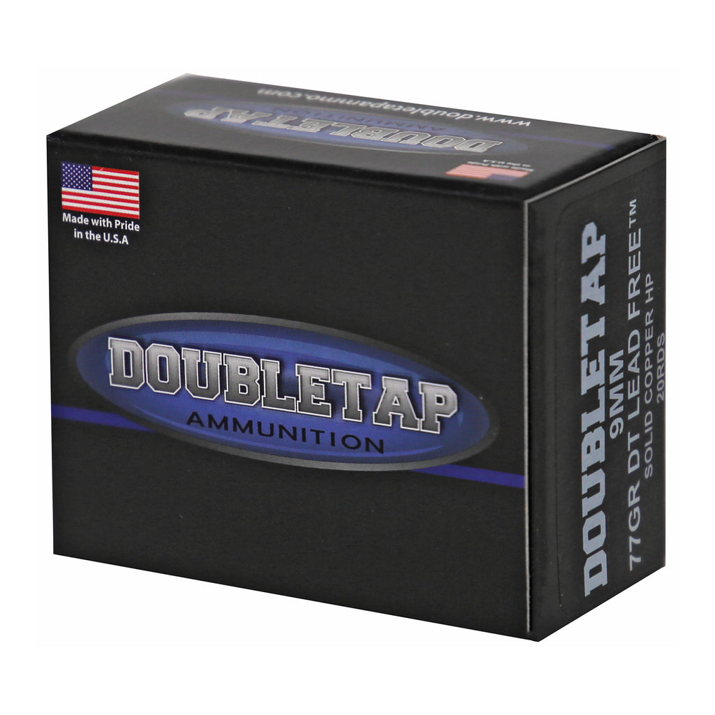 DoubleTap Ammunition 9mm 77 Grain Copper Lead-Free Hollow Point Ammunition