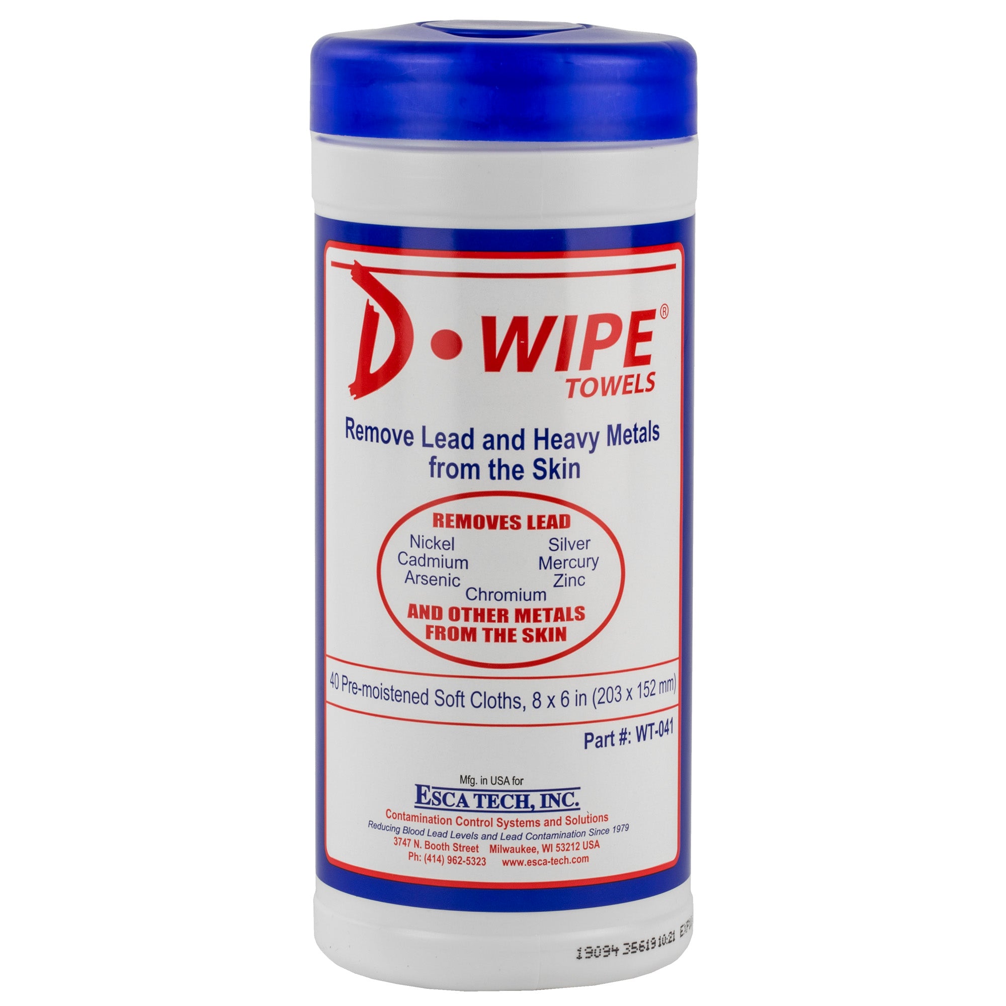 D-Lead D-Wipe Towels 40-Count Pop Up Canister for Metal Dust Removal