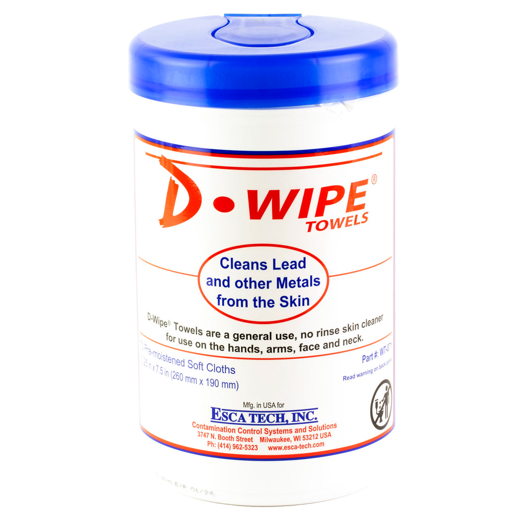 D-Lead D-Wipe Towels 70-Count Pop Up Canister – Portable Metal Dust Cleaning Wipes