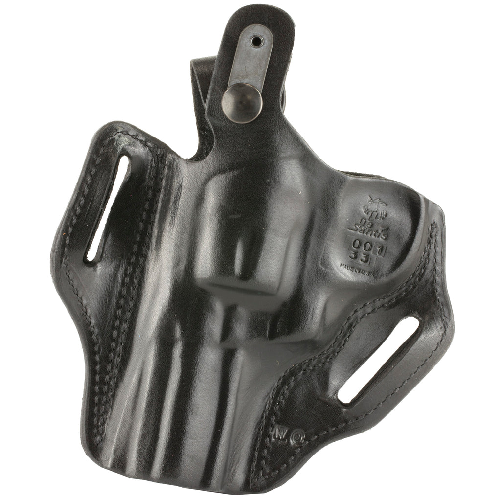 DeSantis Gunhide Model 1 Outside Waistband Holster for Right Hand - Black Leather