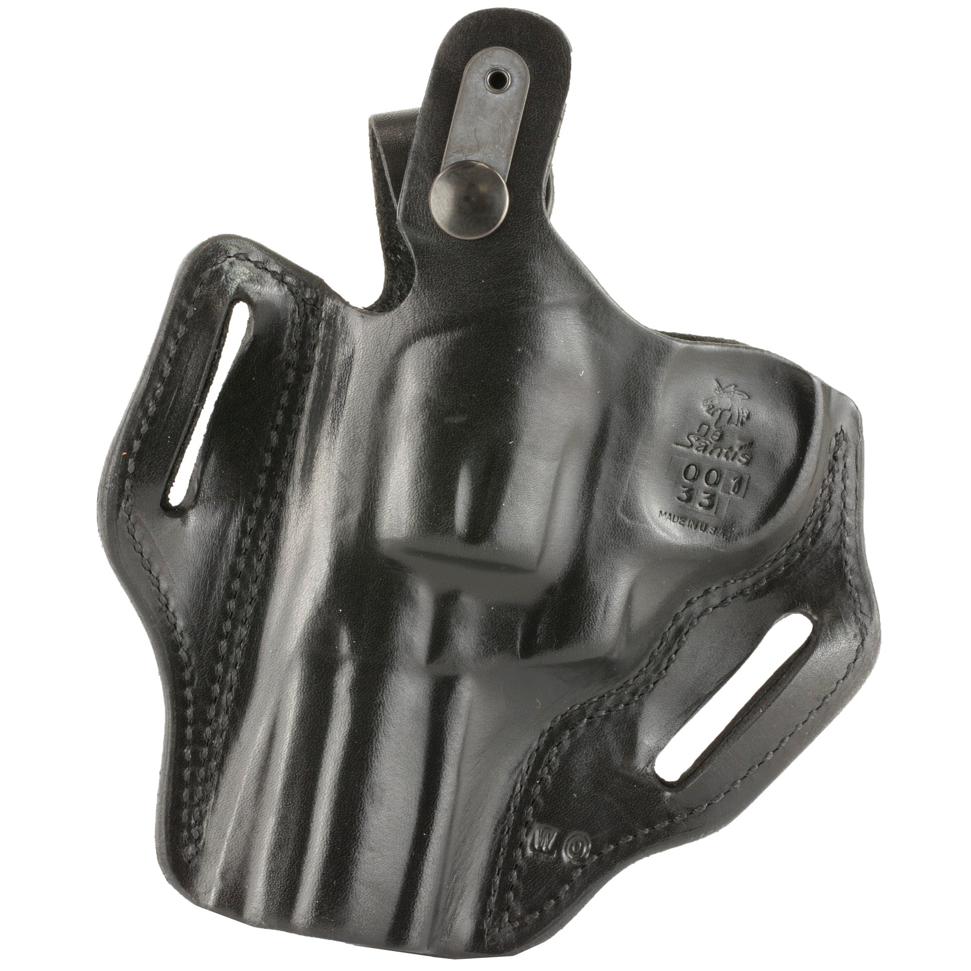 DeSantis Gunhide Model 1 Outside Waistband Holster for Right Hand - Black Leather