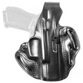 DeSantis Gunhide Thumb Break Scabbard Outside Waistband Holster for Right-Hand Carry in Black Leather