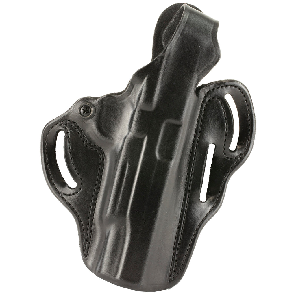 DeSantis Gunhide 001BAF9Z0 Outside Waistband Leather Holster for 1911 with Rail, Right Hand, Black