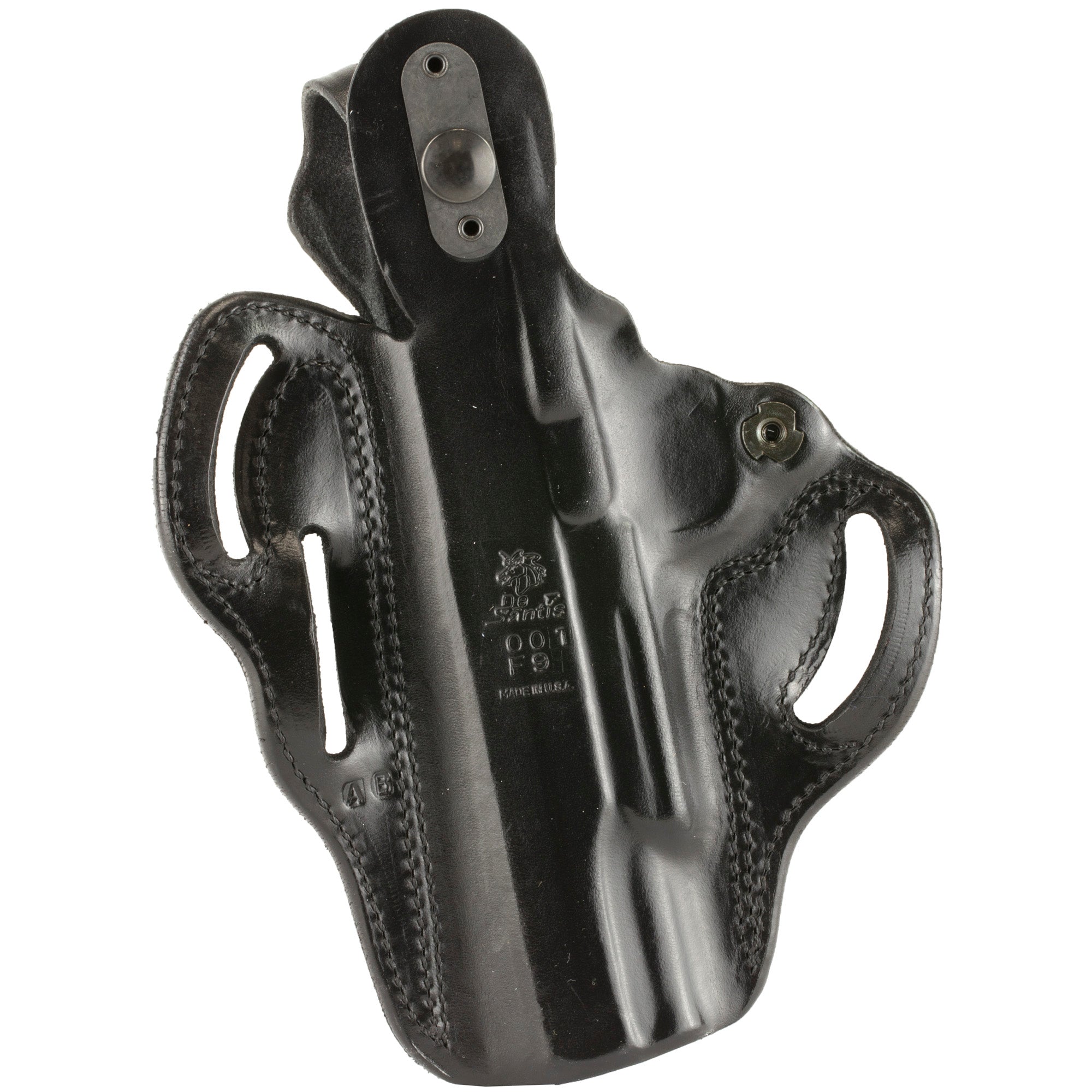 DeSantis Gunhide 001BAF9Z0 Outside Waistband Leather Holster for 1911 with Rail, Right Hand, Black
