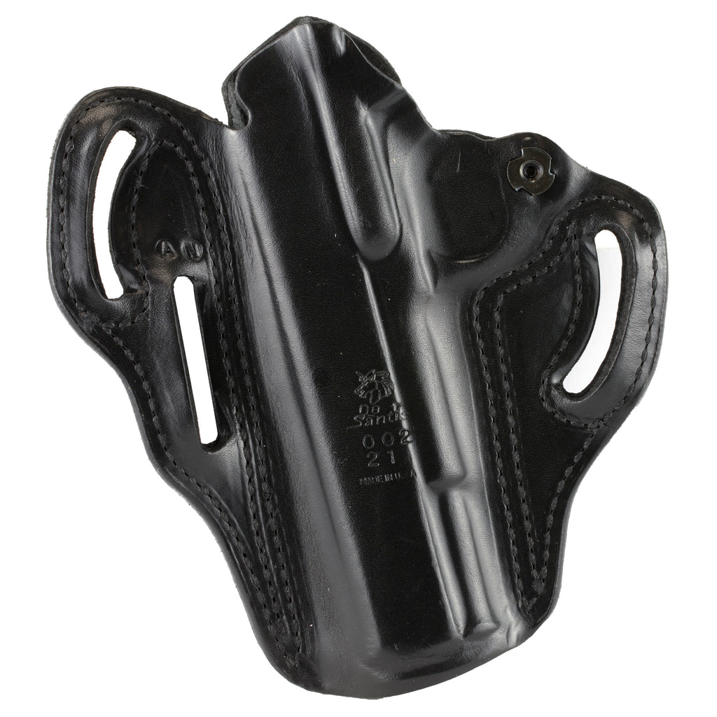 DeSantis Gunhide Speed Scabbard for 1911, Right Hand, 5-inch Barrel, Black Leather Outside Waistband Holster