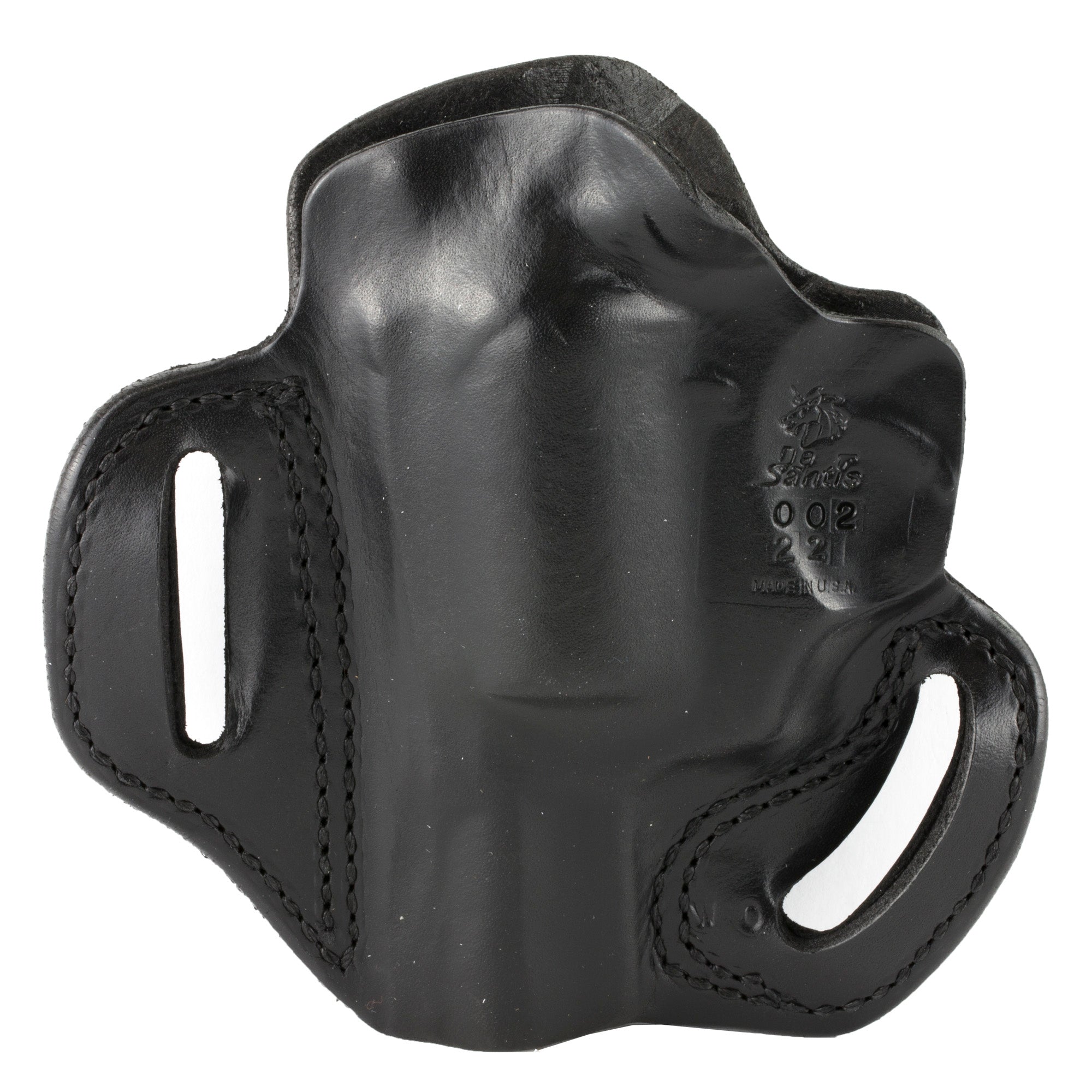DeSantis Gunhide Speed Scabbard Outside Waistband Holster for Right Hand, Black Leather