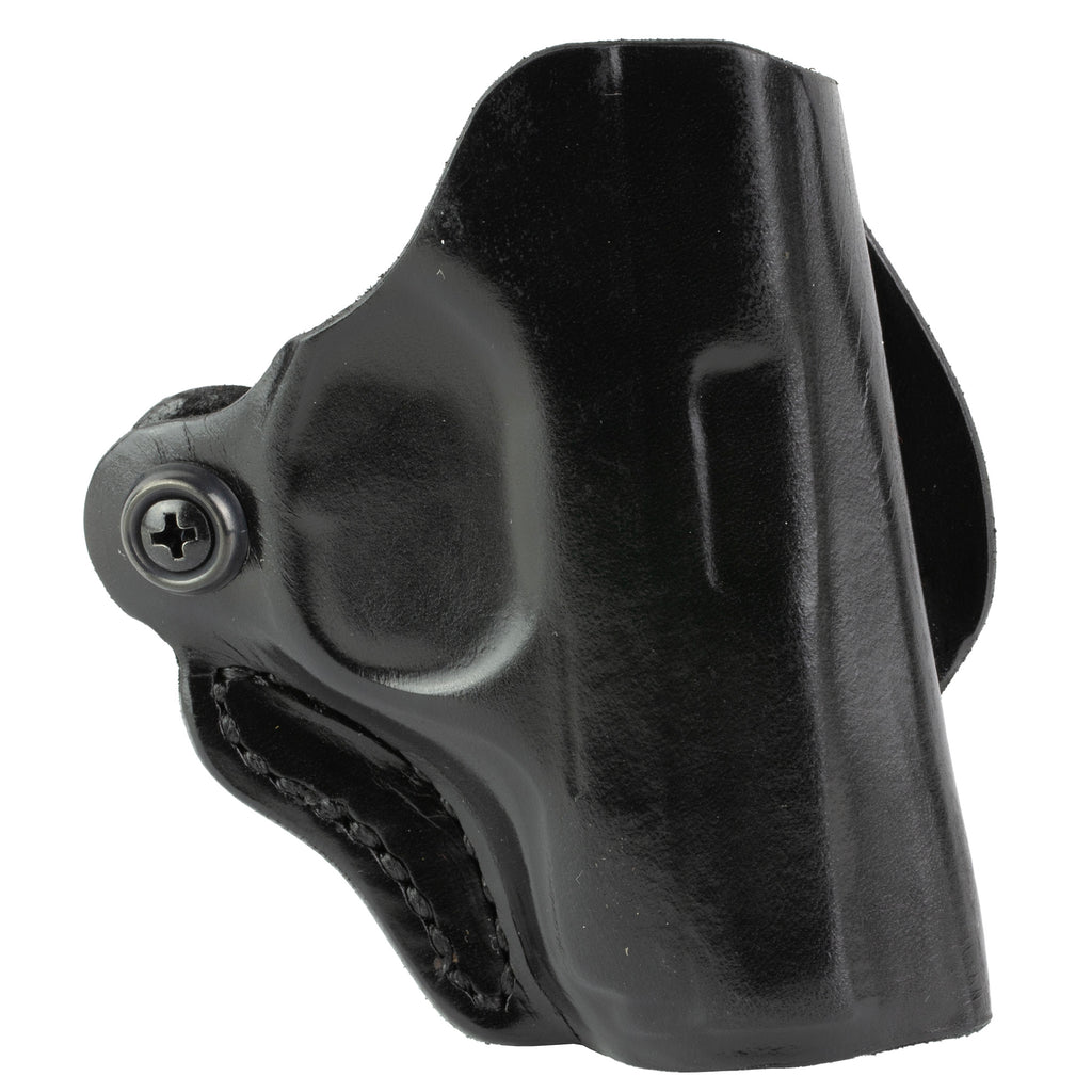 DeSantis Gunhide Mini Scabbard Outside Waistband Holster for Right Hand, Black Leather (Part Number: 019BA5ZZ0)