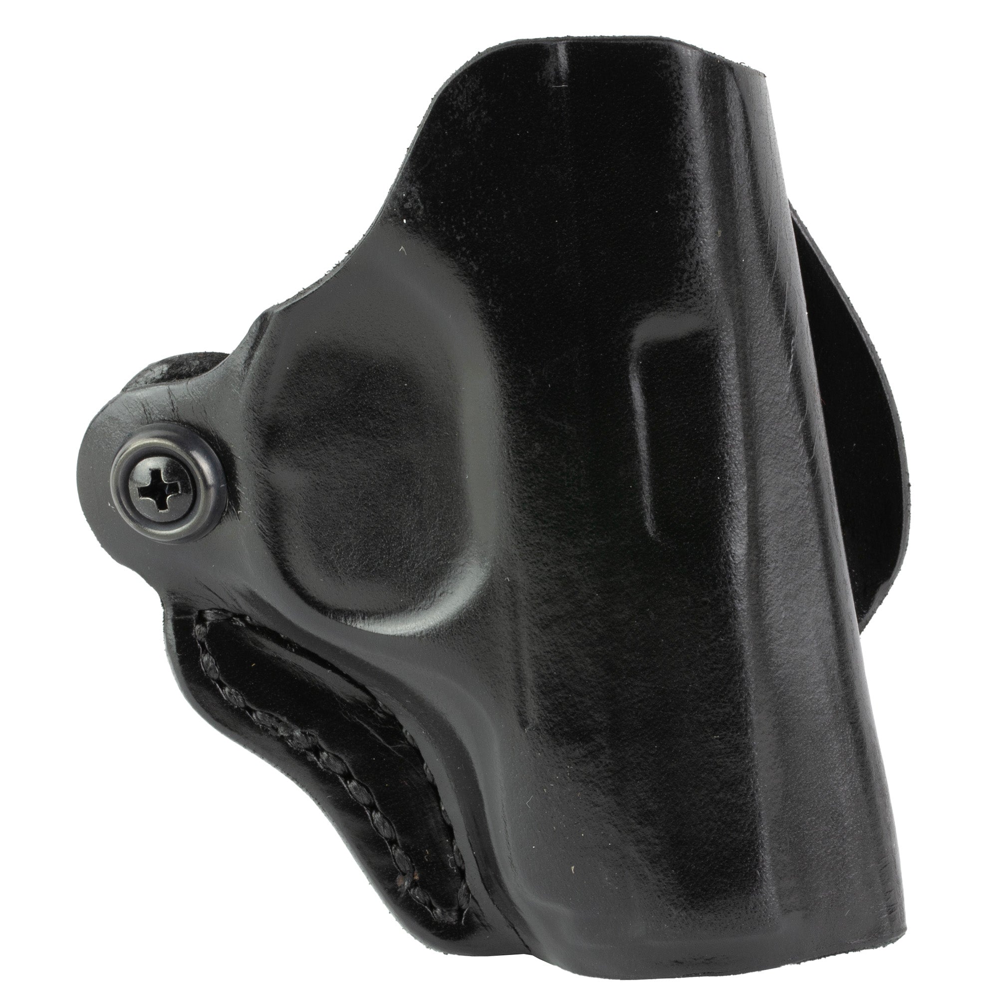 DeSantis Gunhide Mini Scabbard Outside Waistband Holster for Right Hand, Black Leather (Part Number: 019BA5ZZ0)