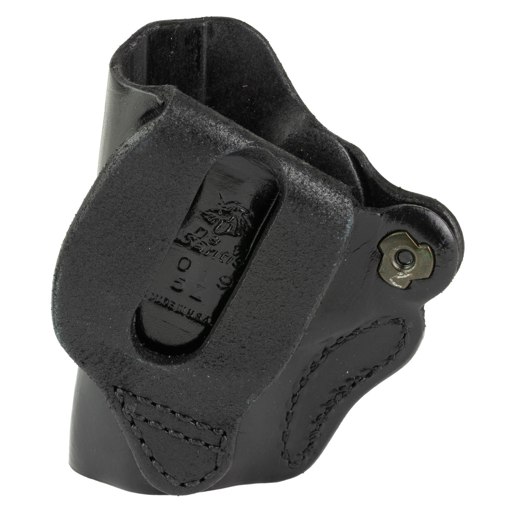 DeSantis Gunhide Mini Scabbard Outside Waistband Holster for Right Hand, Black Leather (Part Number: 019BA5ZZ0)