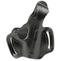 DeSantis Gunhide Thumb Break Mini Slide Outside Waistband Holster for Right Hand in Black Leather
