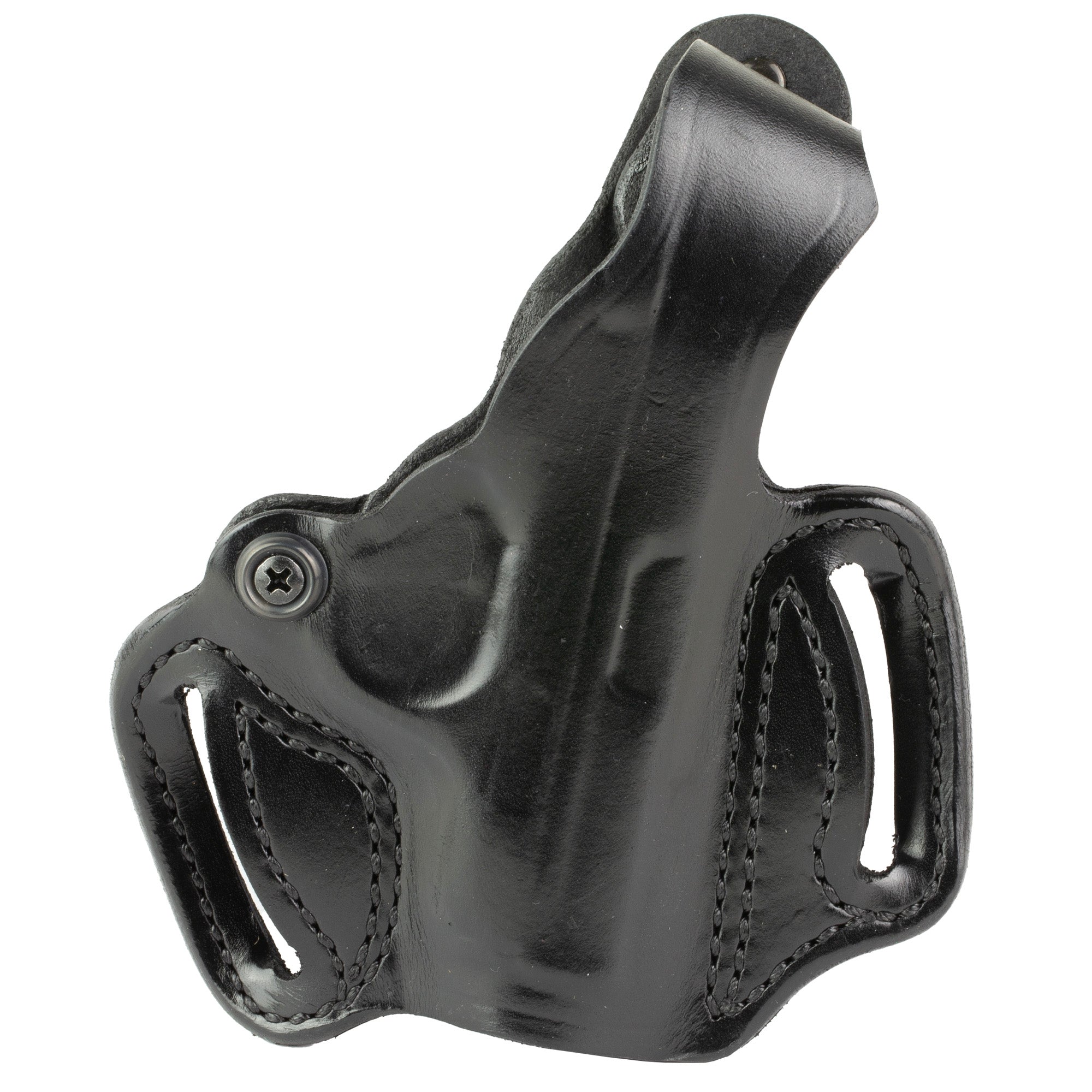 DeSantis Gunhide Thumb Break Mini Slide Outside Waistband Holster for Right Hand in Black Leather