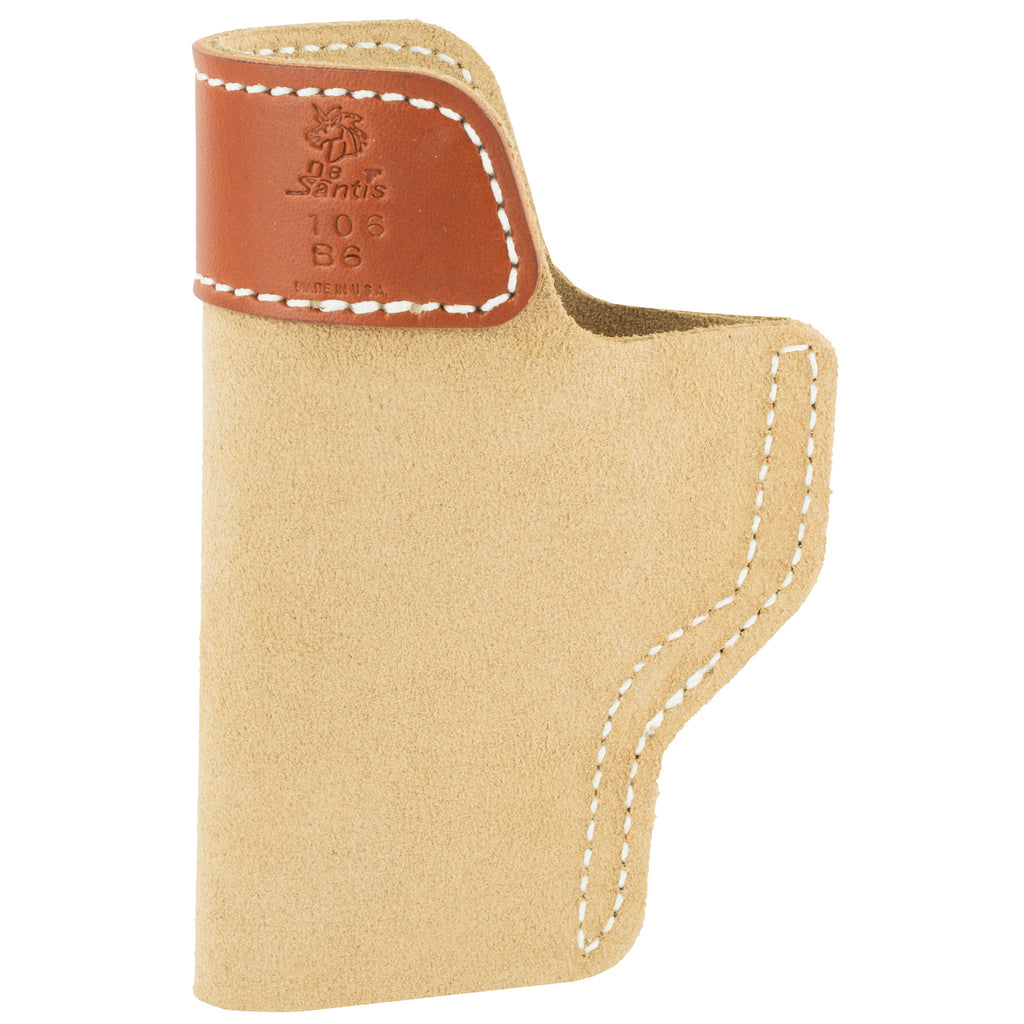 DeSantis Gunhide Sof-Tuck #106 Inside Waistband Holster for Glock 19 - Right Hand, Tan Leather