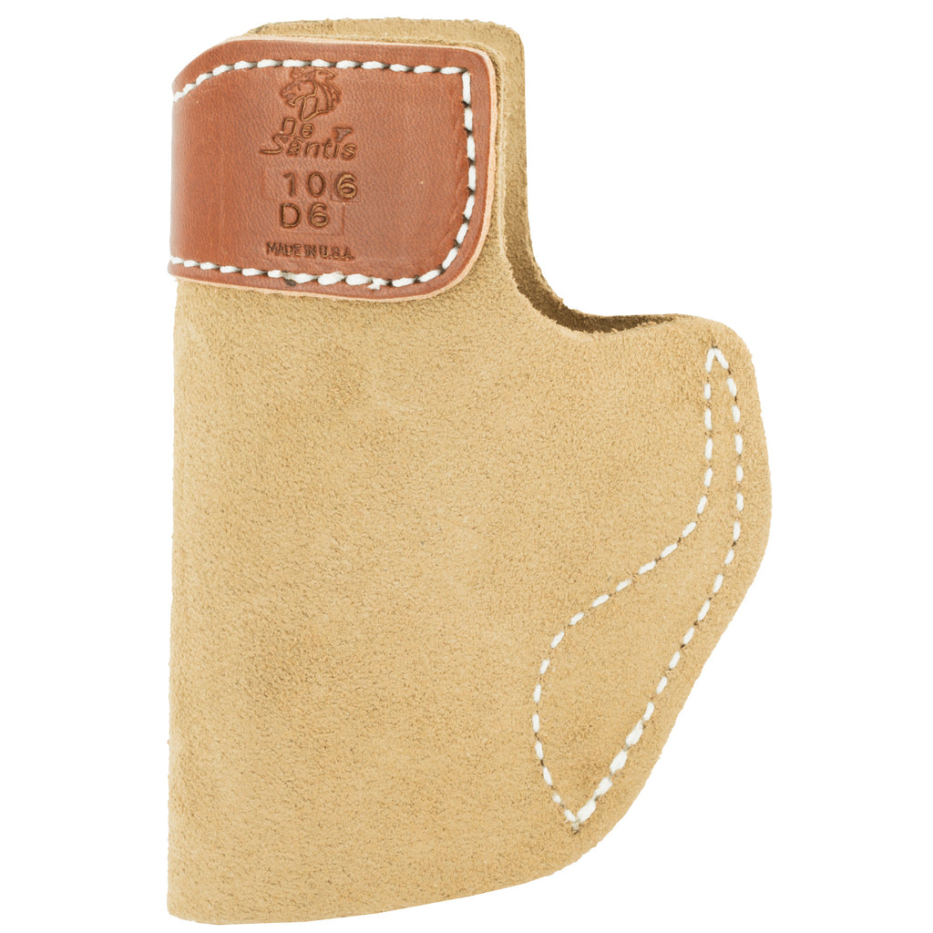 DeSantis Gunhide SOF-TUCK #106 Inside Waistband Holster for Glock 43X, PM9, and 40, Right Hand, Tan Leather