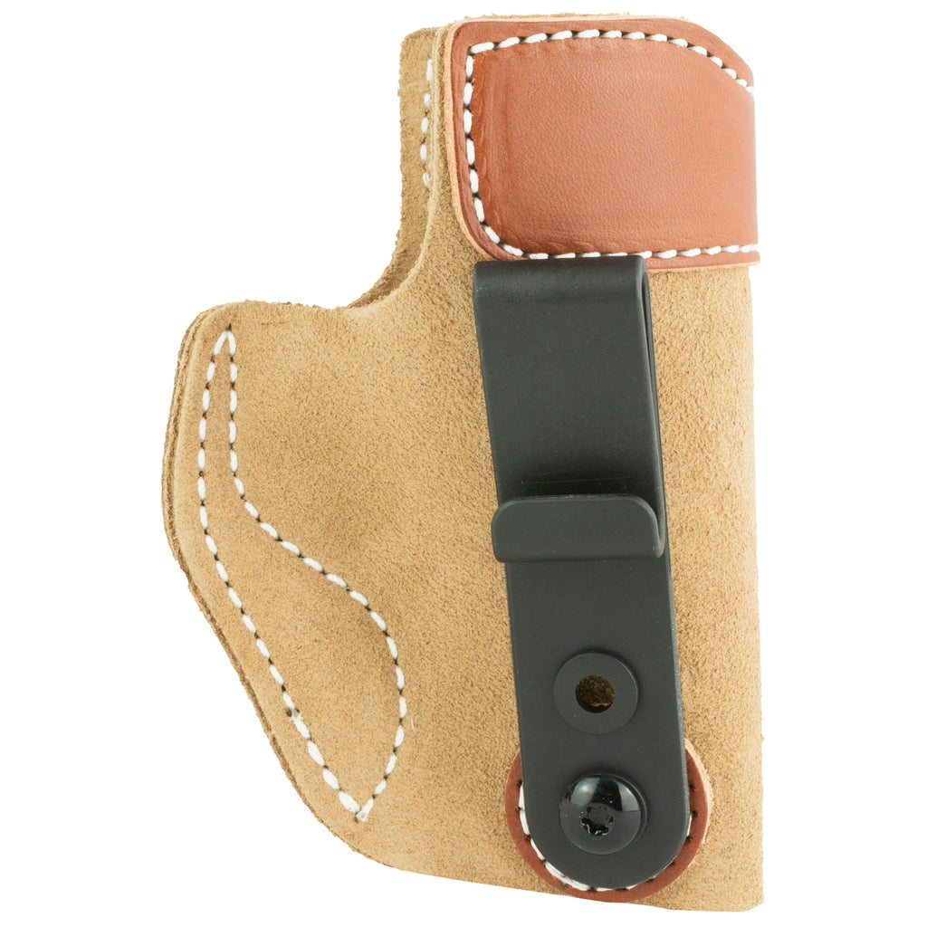 DeSantis Gunhide SOF-TUCK #106 Inside Waistband Holster for Glock 43X, PM9, and 40, Right Hand, Tan Leather