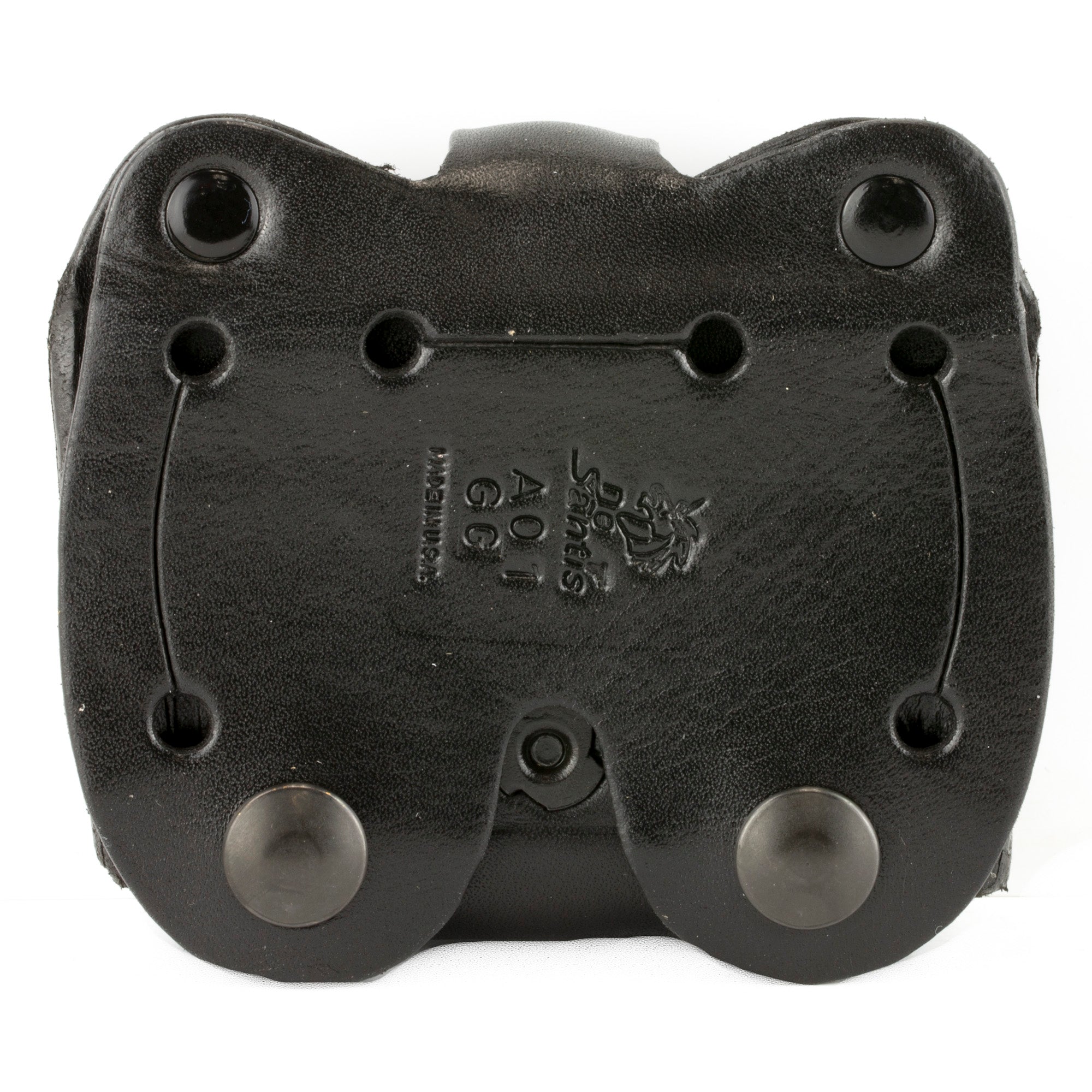 DeSantis Gunhide Model A01 Double Magazine Pouch for 9mm/40 Caliber with Ambidextrous Design in Black Leather