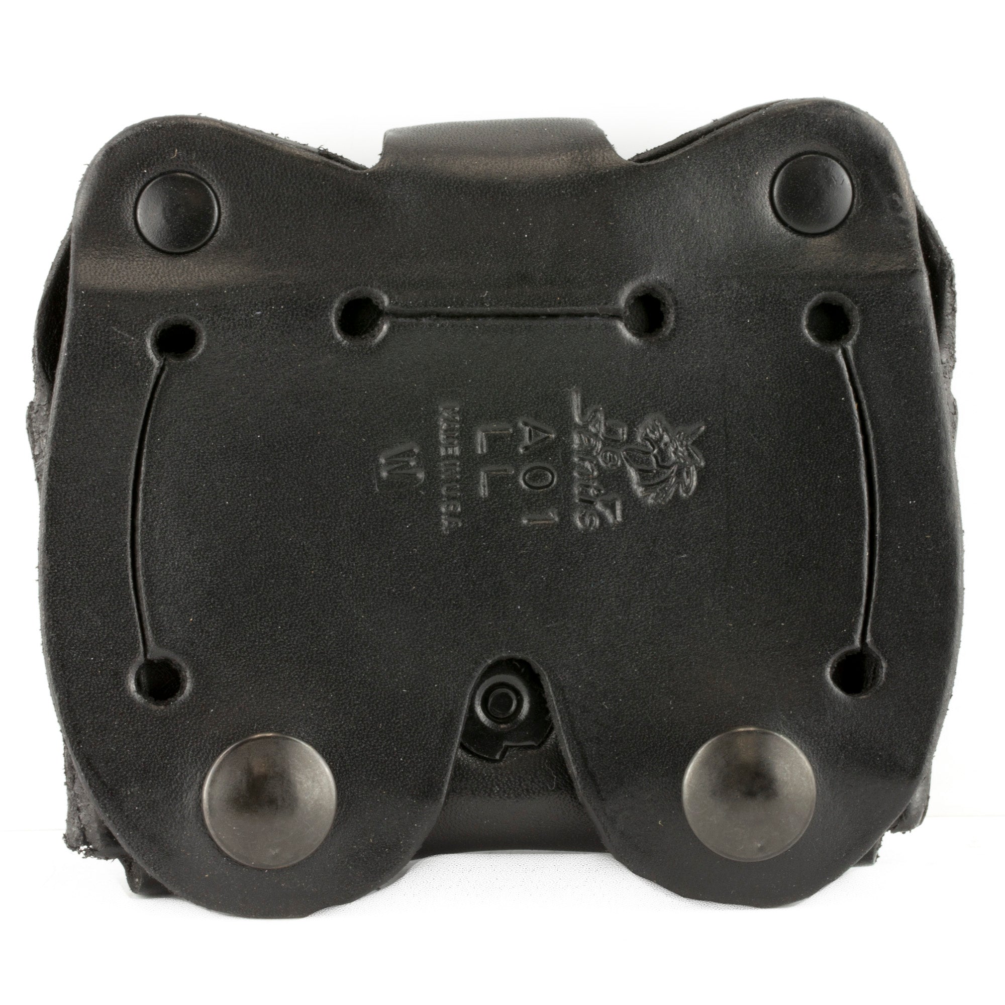 DeSantis Gunhide Model A01 Double Magazine Pouch for 10mm and .45 Caliber, Black Leather