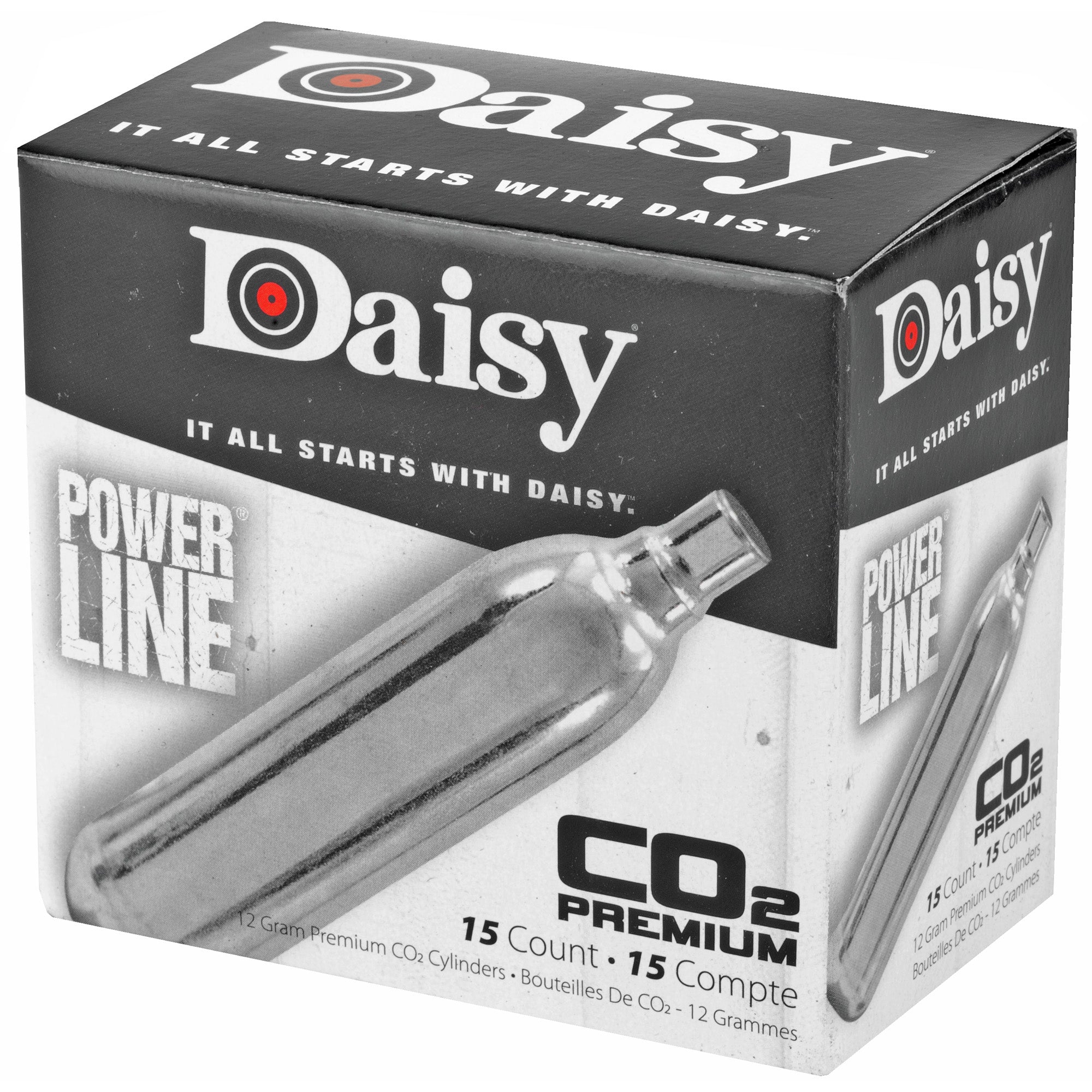 Daisy Model 7015 12-Gram CO2 Cylinders - 15-Pack for Airguns