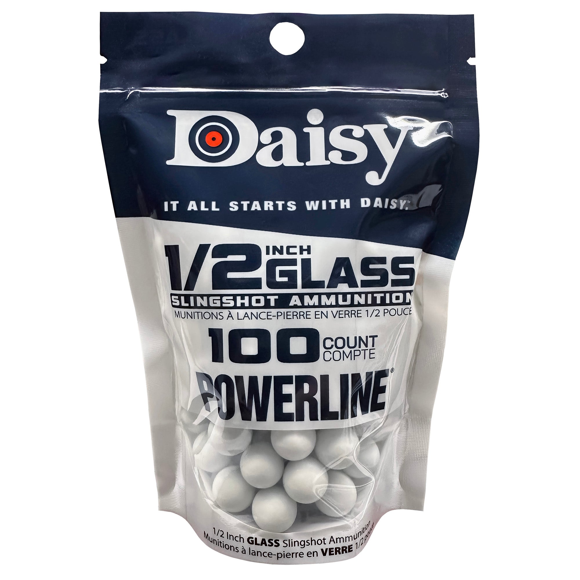 Daisy Powerline 1/2-Inch Glass Slingshot Ammo - 100 Count