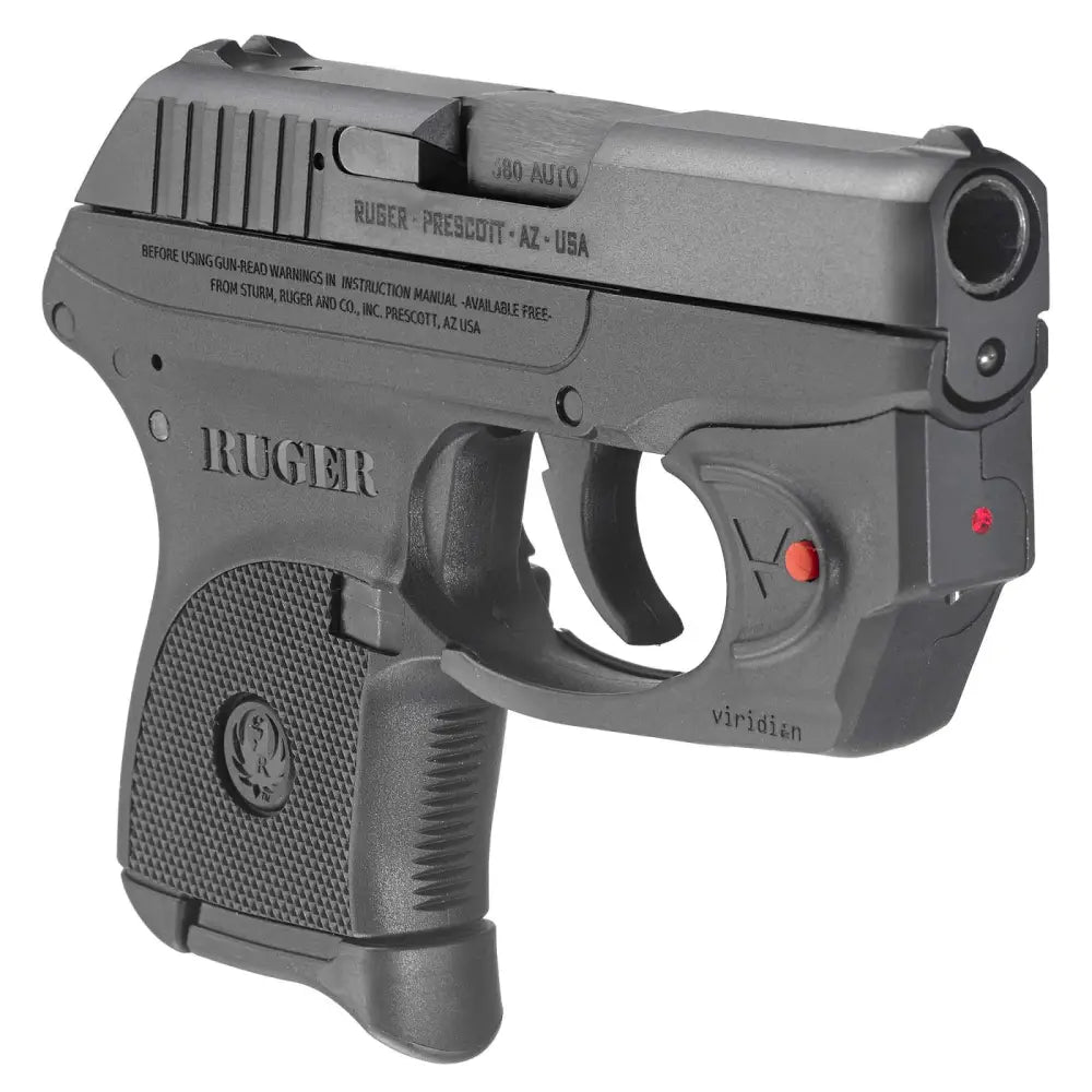 Ruger LCPVL .380 ACP Compact Pistol with Viridian Red Laser and Polymer Frame